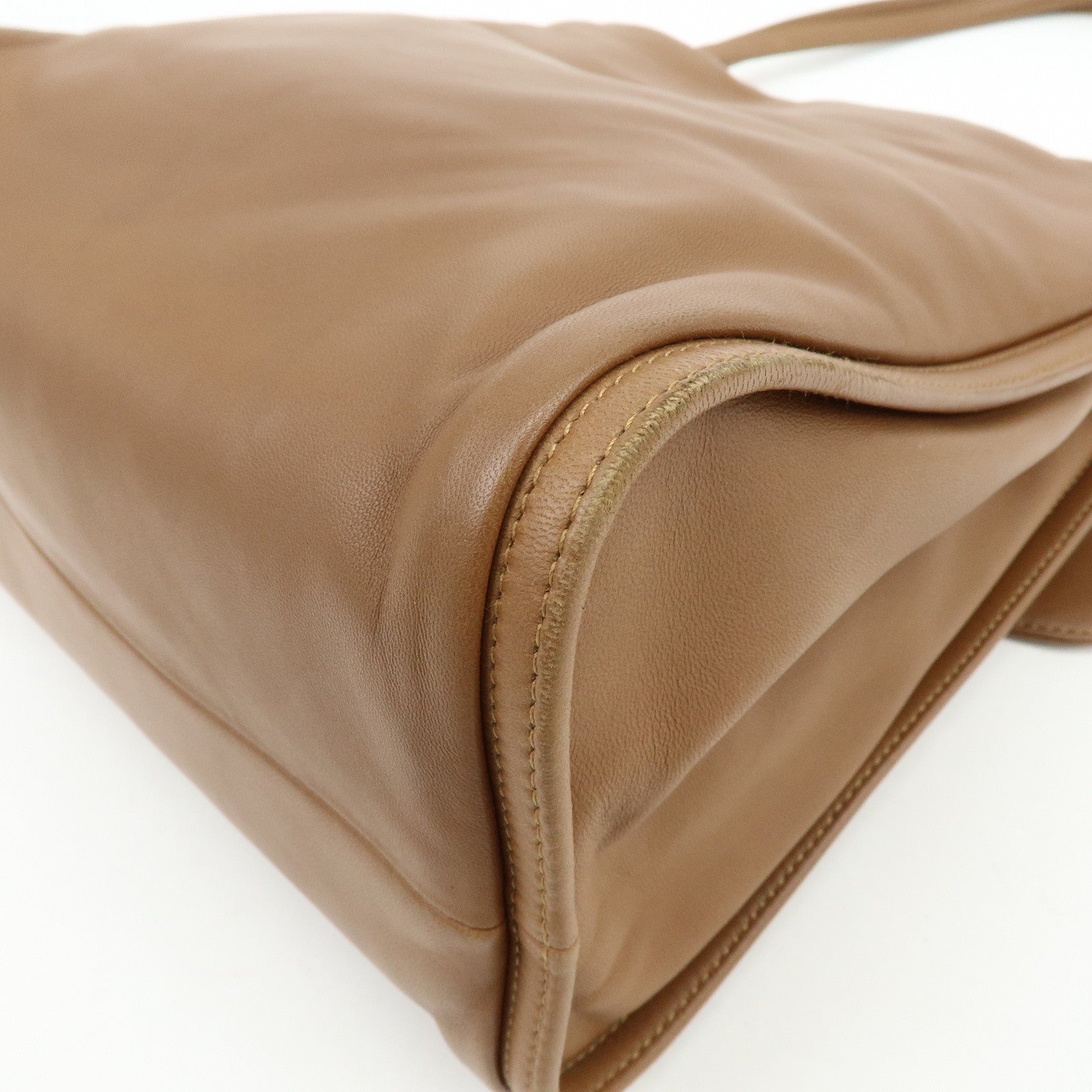 LOEWE Anagram Nappa Leather Shoulder Bag Hand Bag Brown