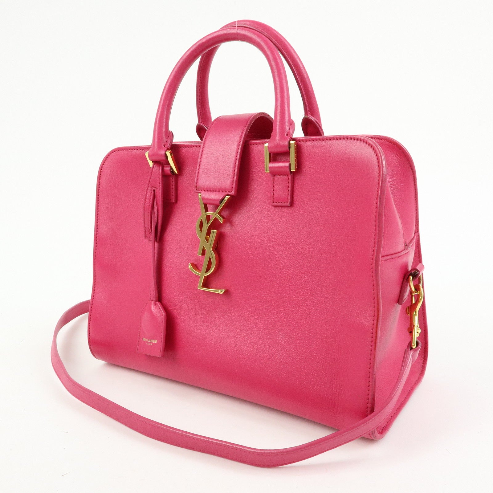 SAINT LAURENT PARIS Cassandra Leather 2Way Hand Shoulder Bag 372087
