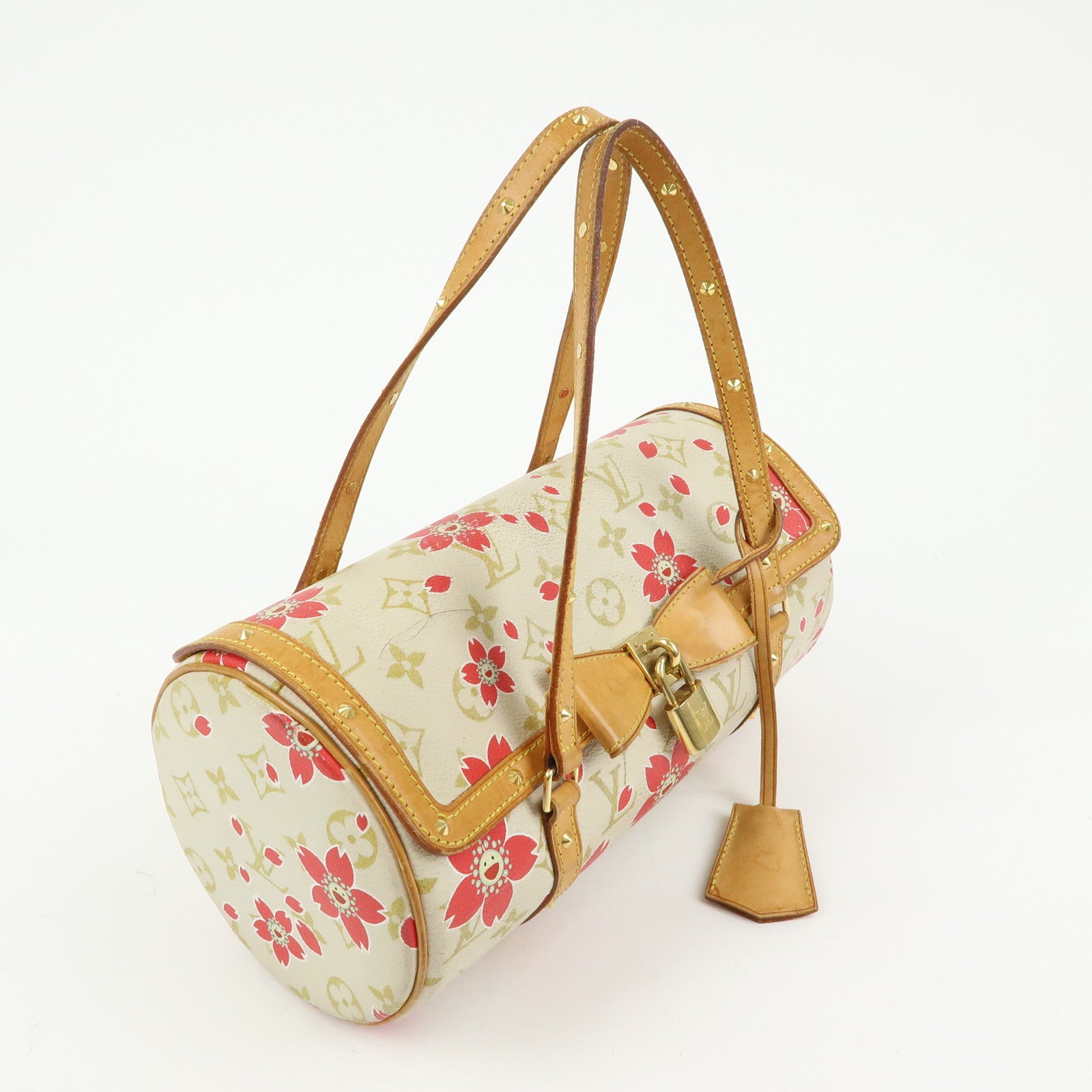 Louis Vuitton Monogram Cherry Blossom Papillon 26 Hand Bag M92011