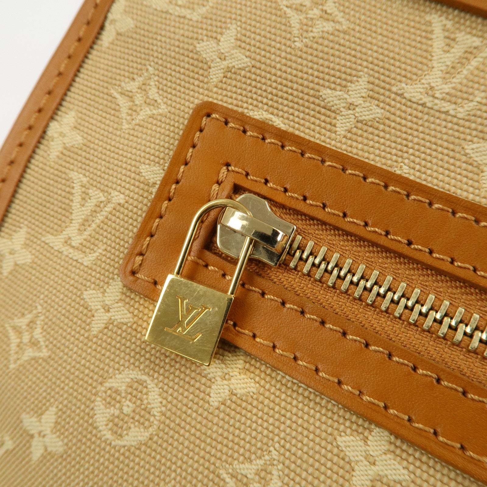Louis Vuitton Monogram Mini Sac Catherine Hand Bag Beige M92328 Used