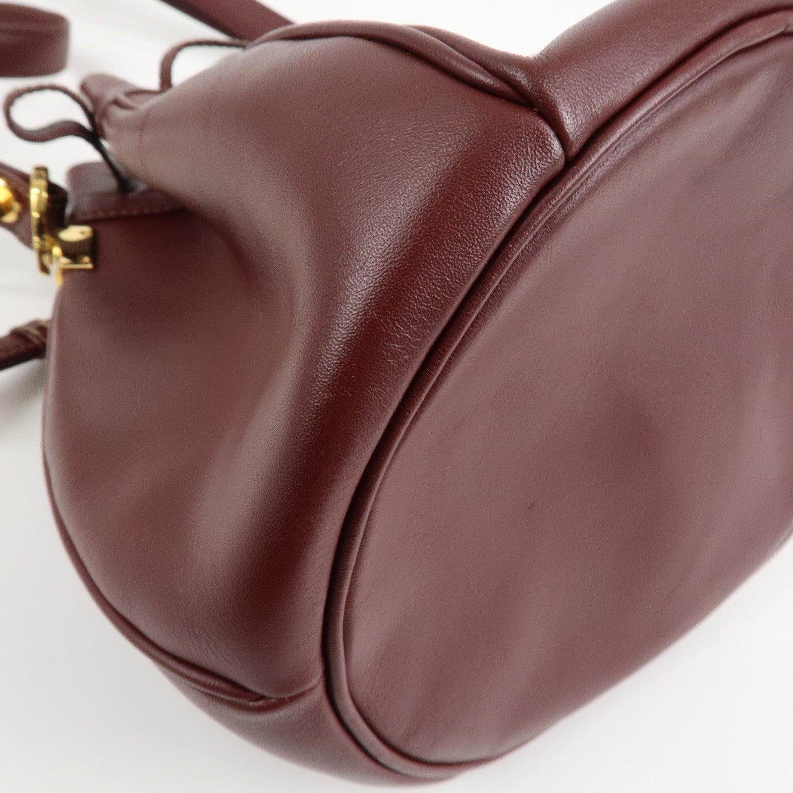 Cartier Must Line Calf Leather Shoulder Bag Bordeaux