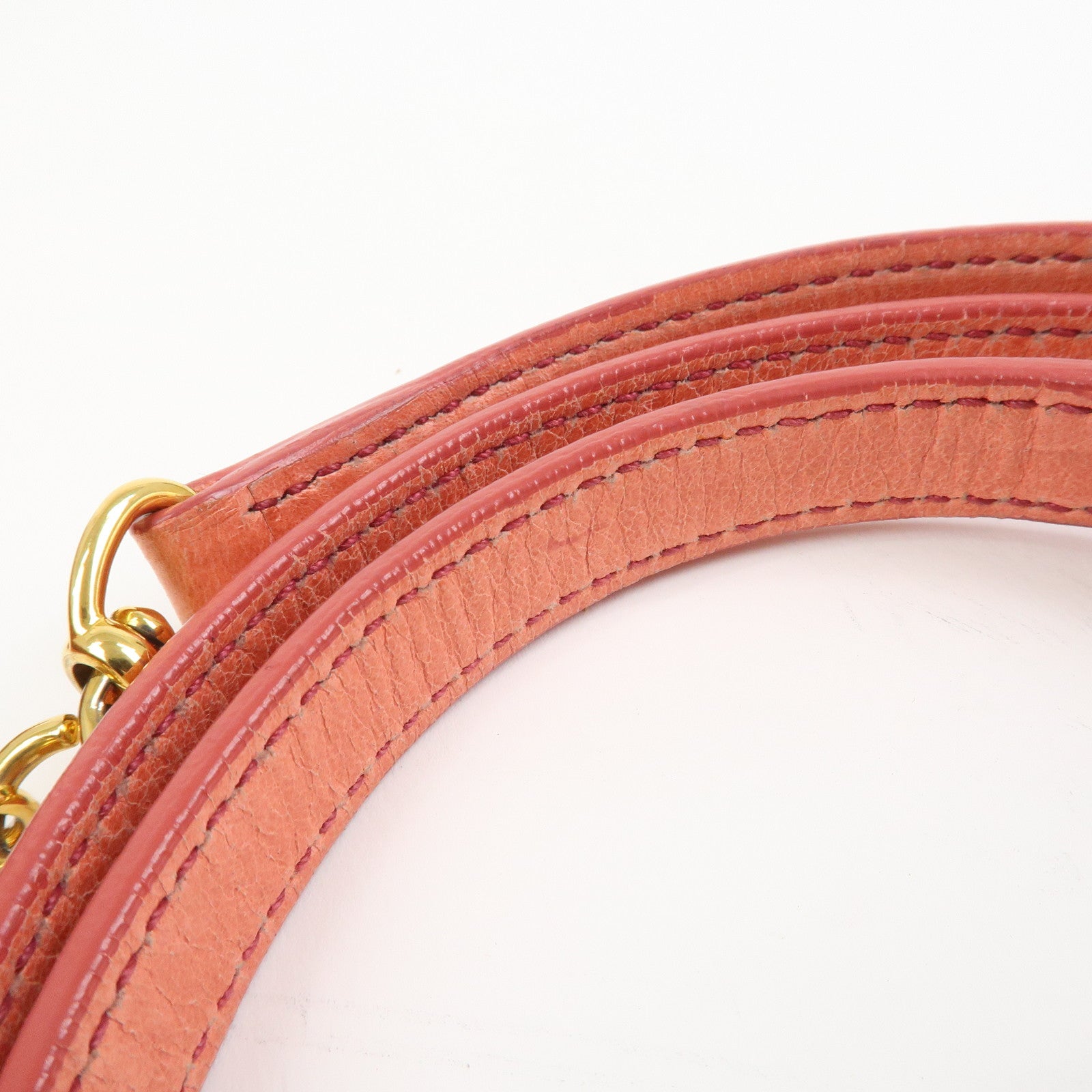 MIU MIU Leather 2Way Bag Hand Bag Shoulder Bag Crossbody Bag Pink