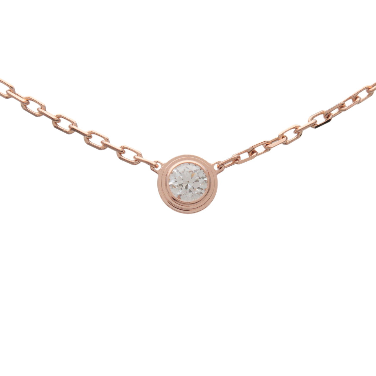 Cartier D'amour 1P Diamond Necklace SM K18 750PG Rose Gold B7215700