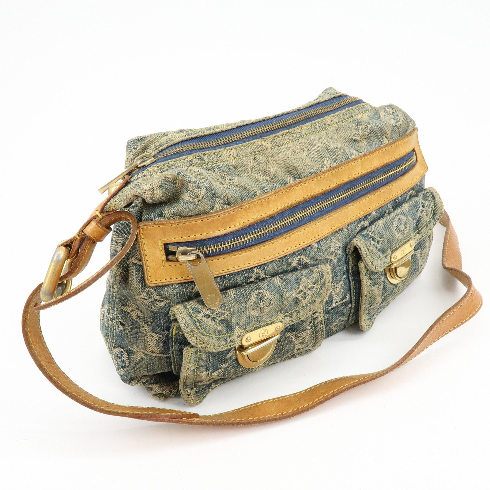 Louis Vuitton Monogram Denim Baggy PM 2Way Bag Shoulder Bag M95049