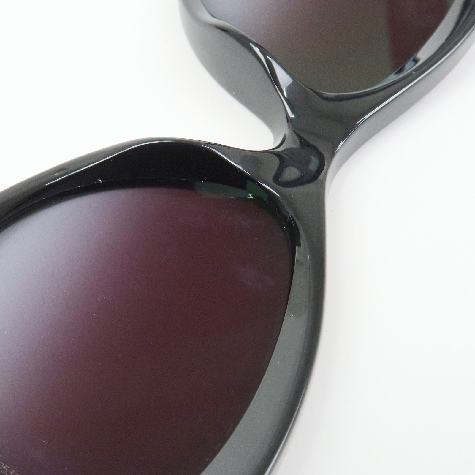 CHANEL COCO Mark Plastic Butterfly Sunglasses 54□19 Black 5492-A