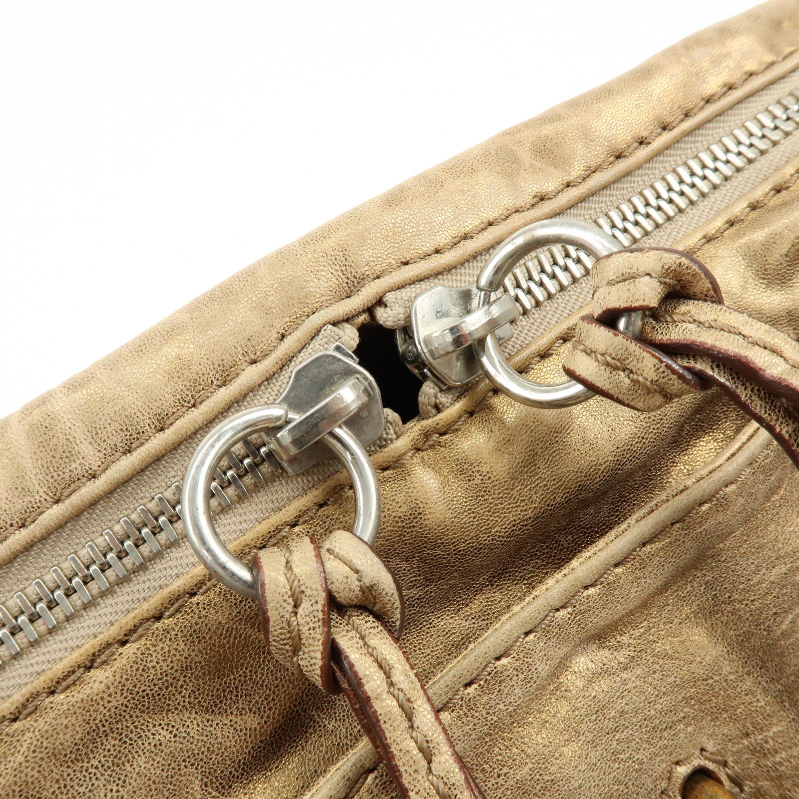 Chloe Paddington Leather Shoulder Bag Hand Bag Gold