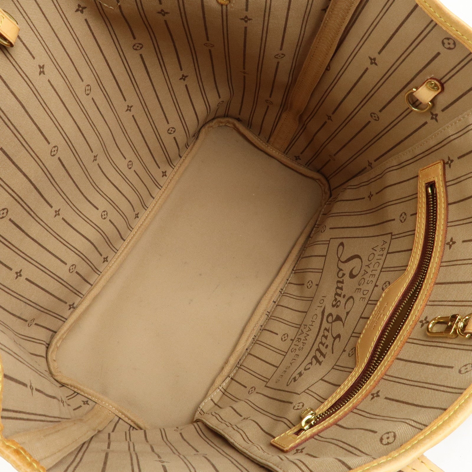 Louis Vuitton Monogram Neverfull MM Tote Bag Brown M40156