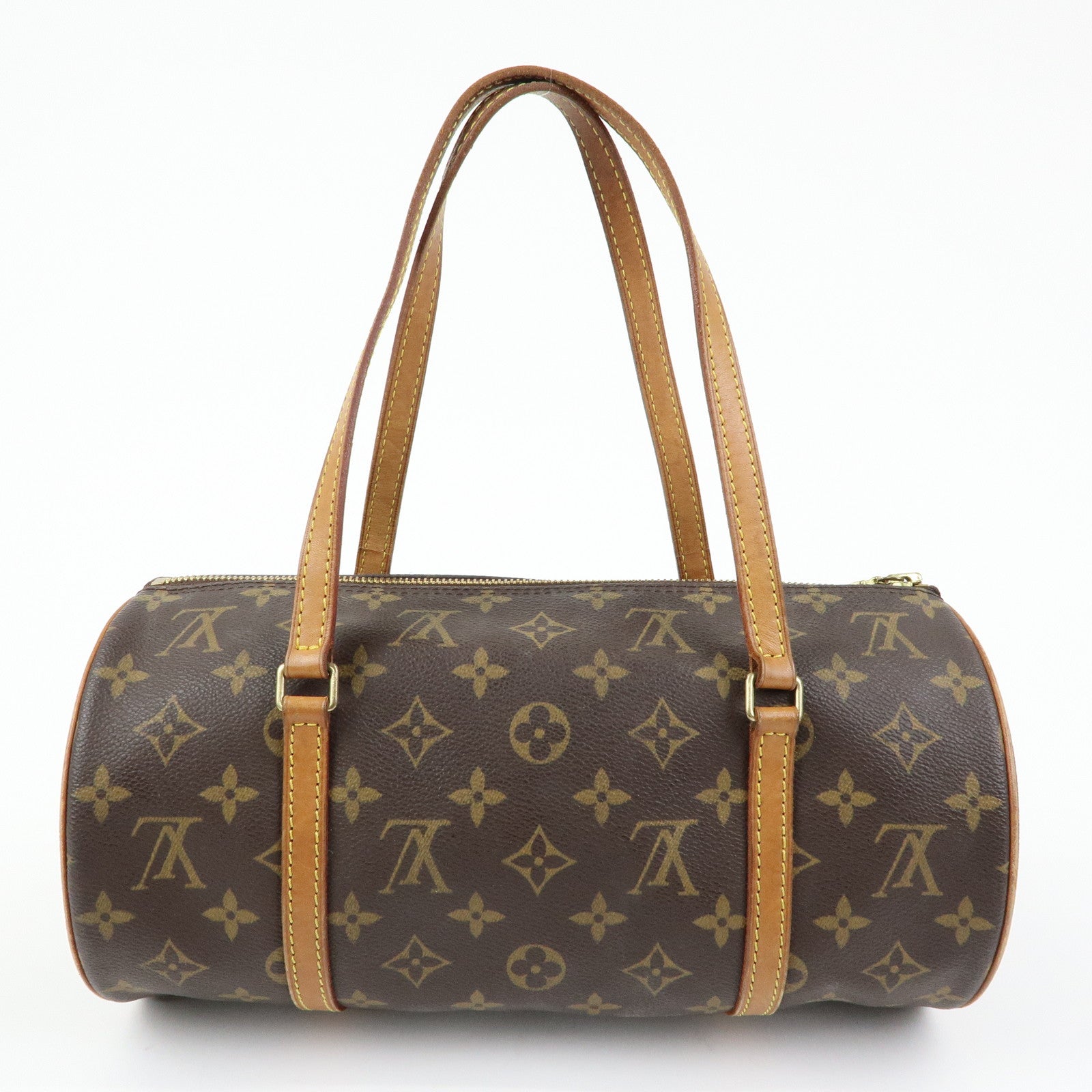 Louis Vuitton Monogram Papillon 30 Hand Bag Brown M51385