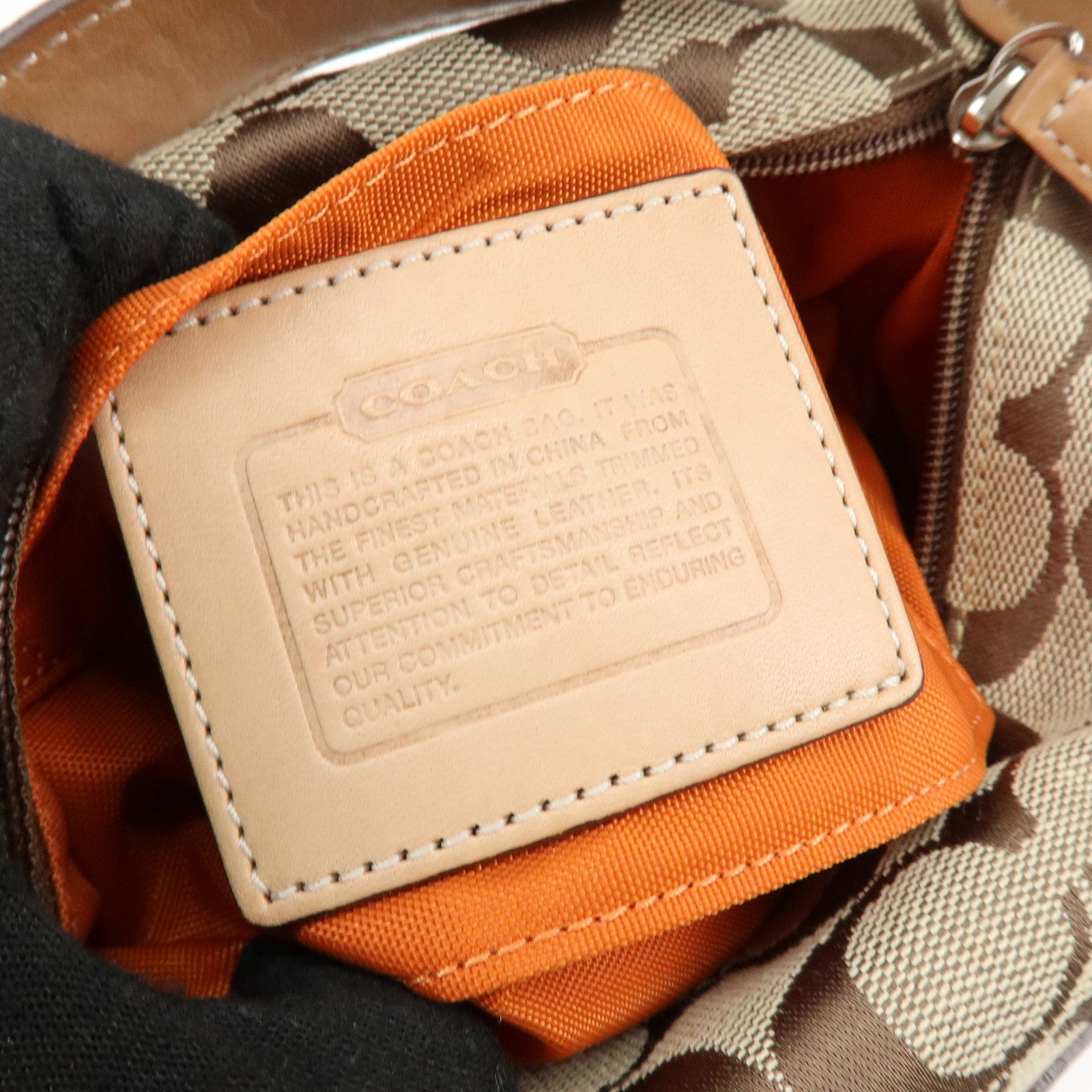 COACH Signature Set of 3 PVC Canvas Leather Shoulder Bag Hand Bag