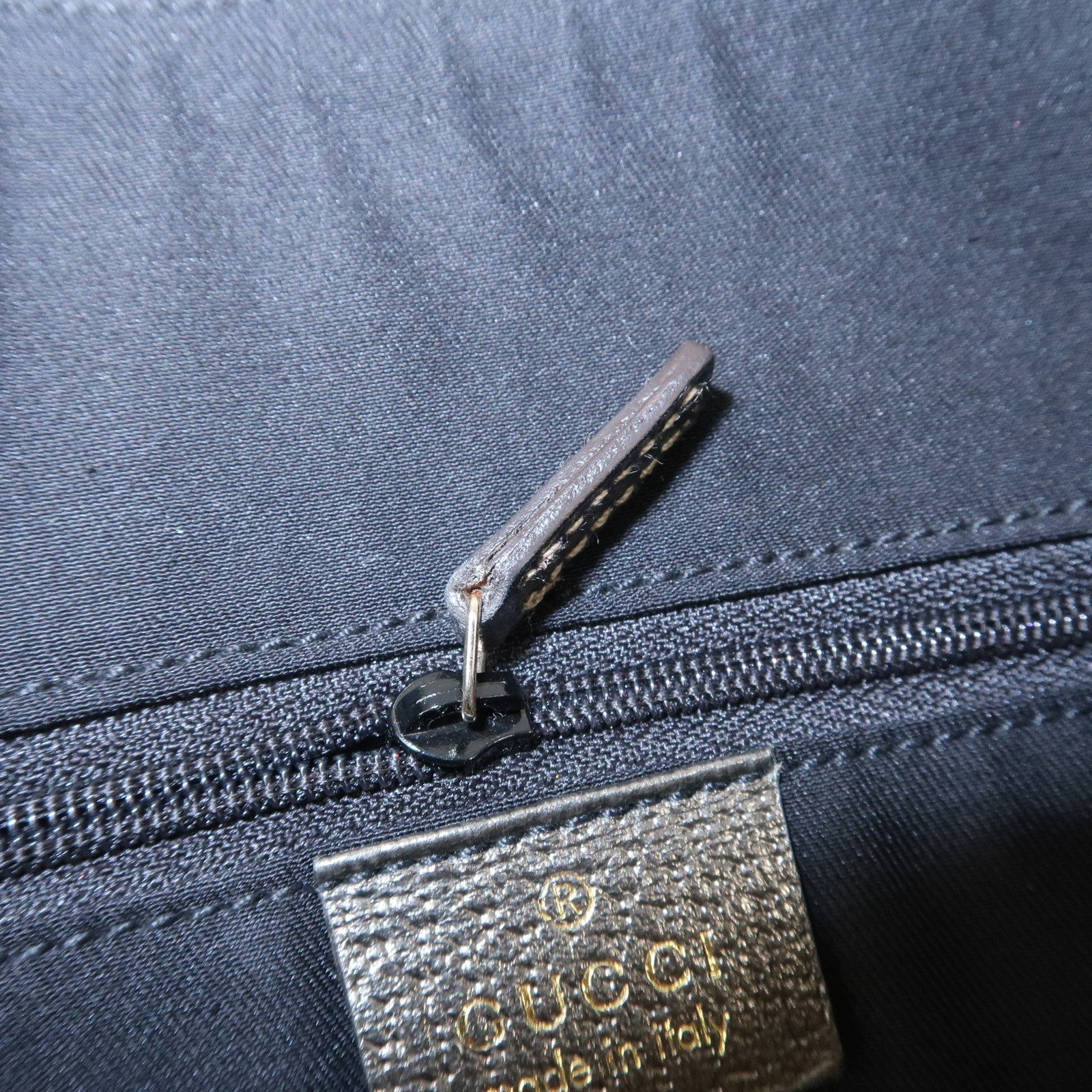 GUCCI Abbey GG Canvas Leather Mini Boston Bag Beige Silver 130942 Used