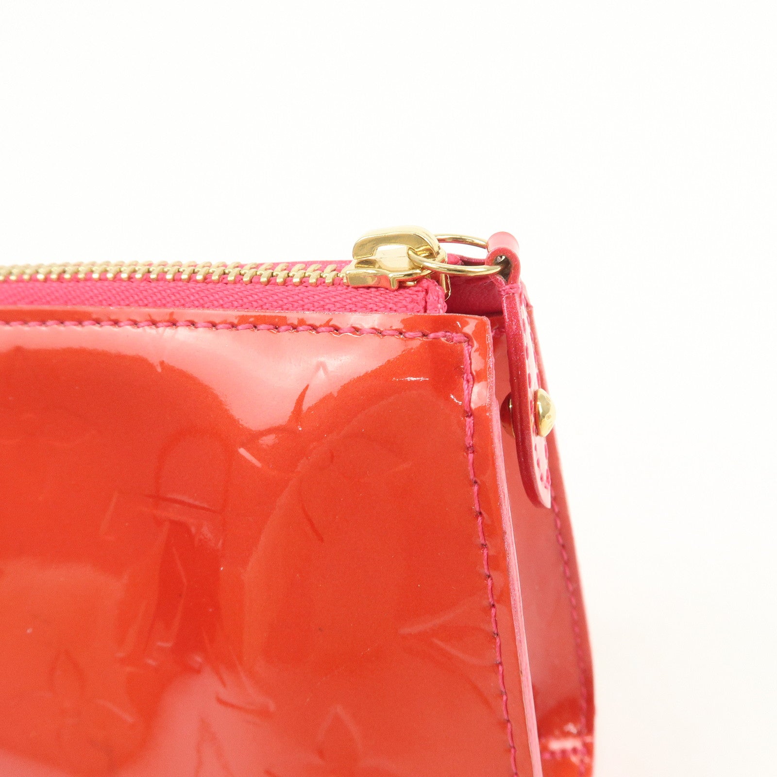 Louis Vuitton Monogram Vernis Trousse Cosmetic Pouch Red M93647