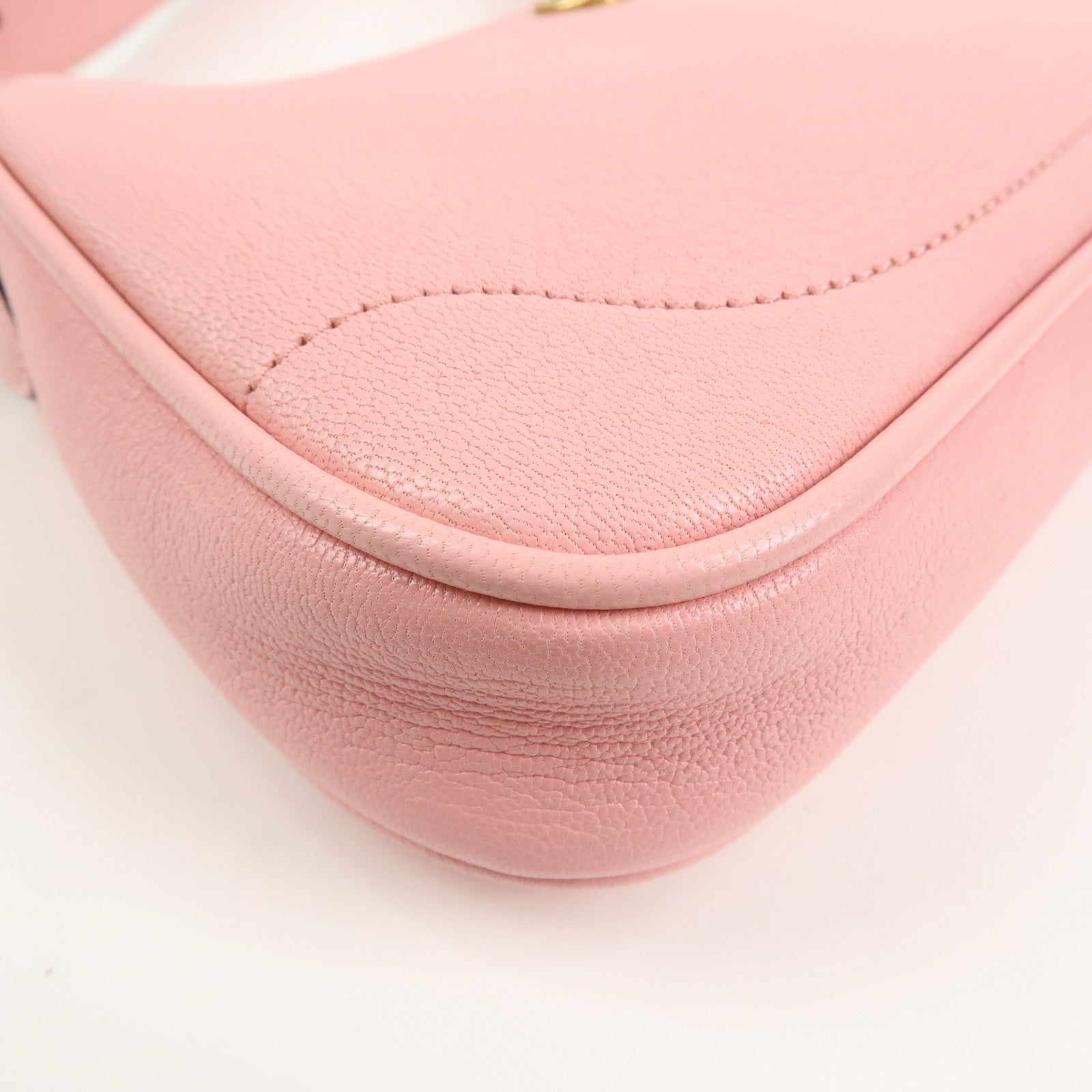 GUCCI GG Marmont Aphrodite Leather Small Hand Bag Pink 739076