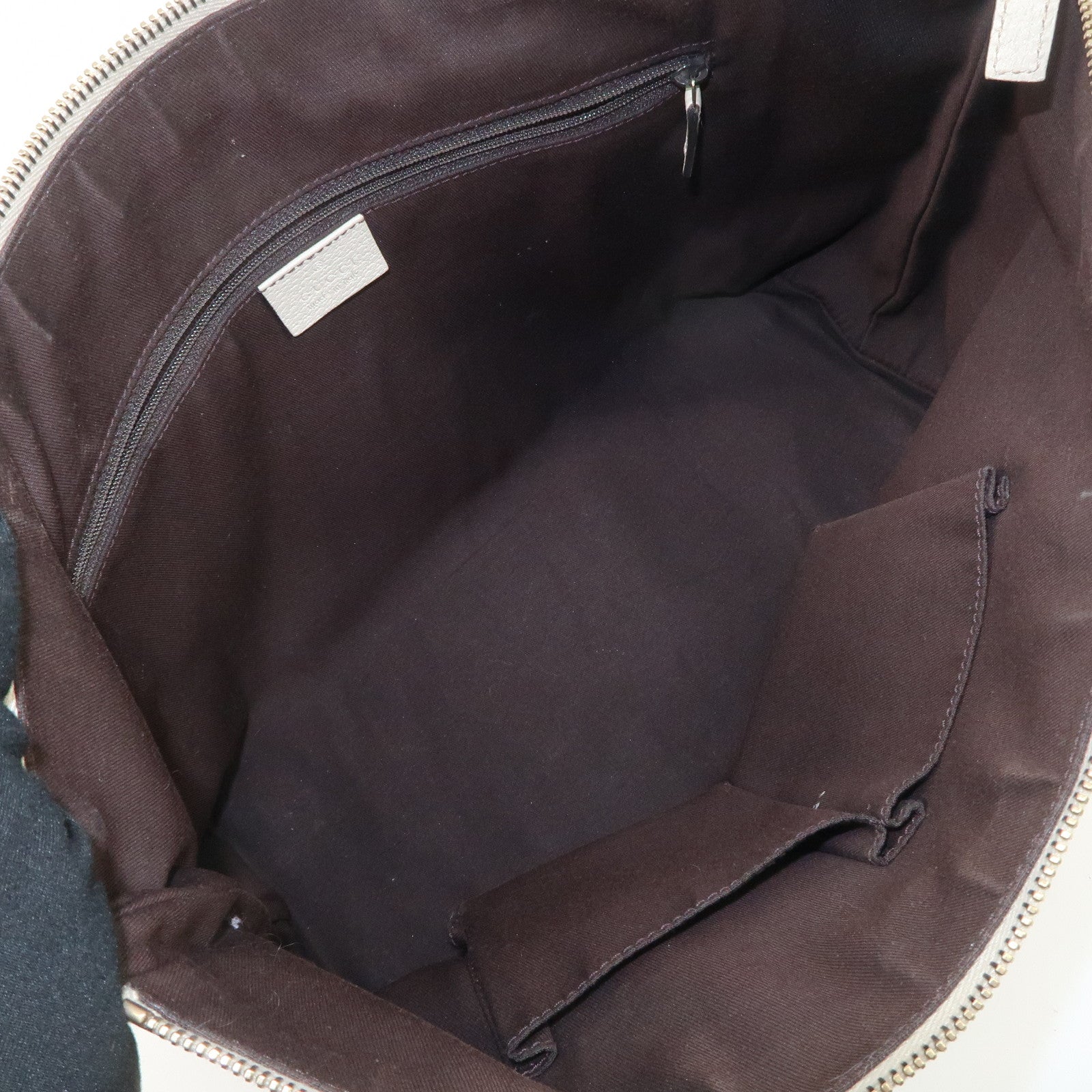 GUCCI Abbey GG Canvas Leather Tote Bag Shoulder Bag Brown 141470