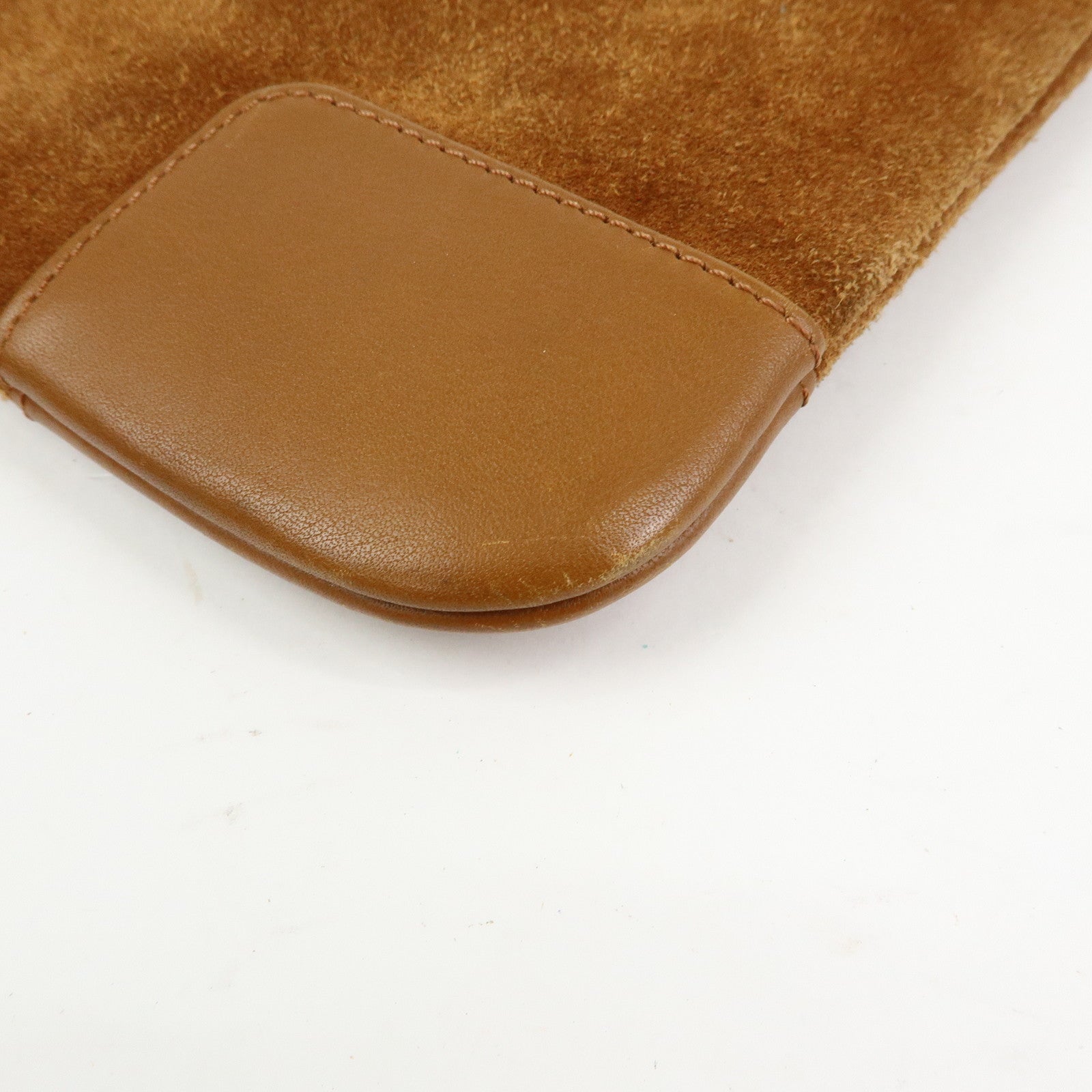 LOEWE Anagram Suede Leather Shoulder Crossbody Bag Brown Authentic Used F/S