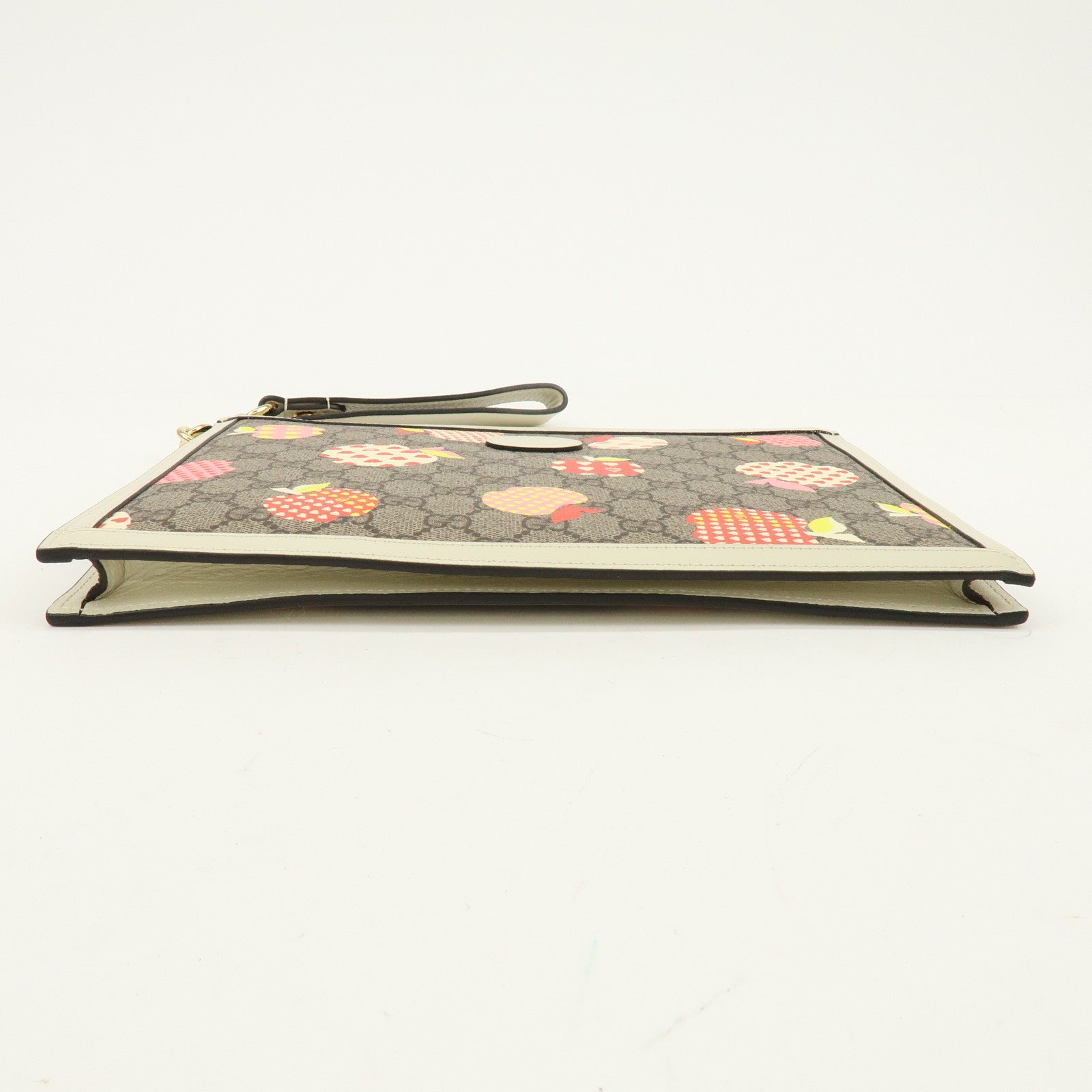 GUCCI Les Pommes Collection GG Supreme Leather Clutch Bag 664113