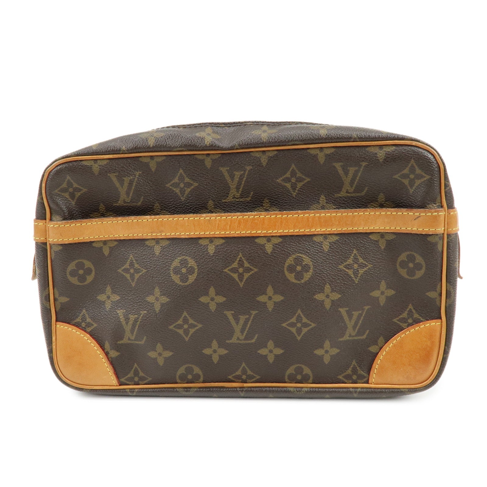 Louis Vuitton Monogram Compiegne 28 Pouch Clutch Bag Brown M51845