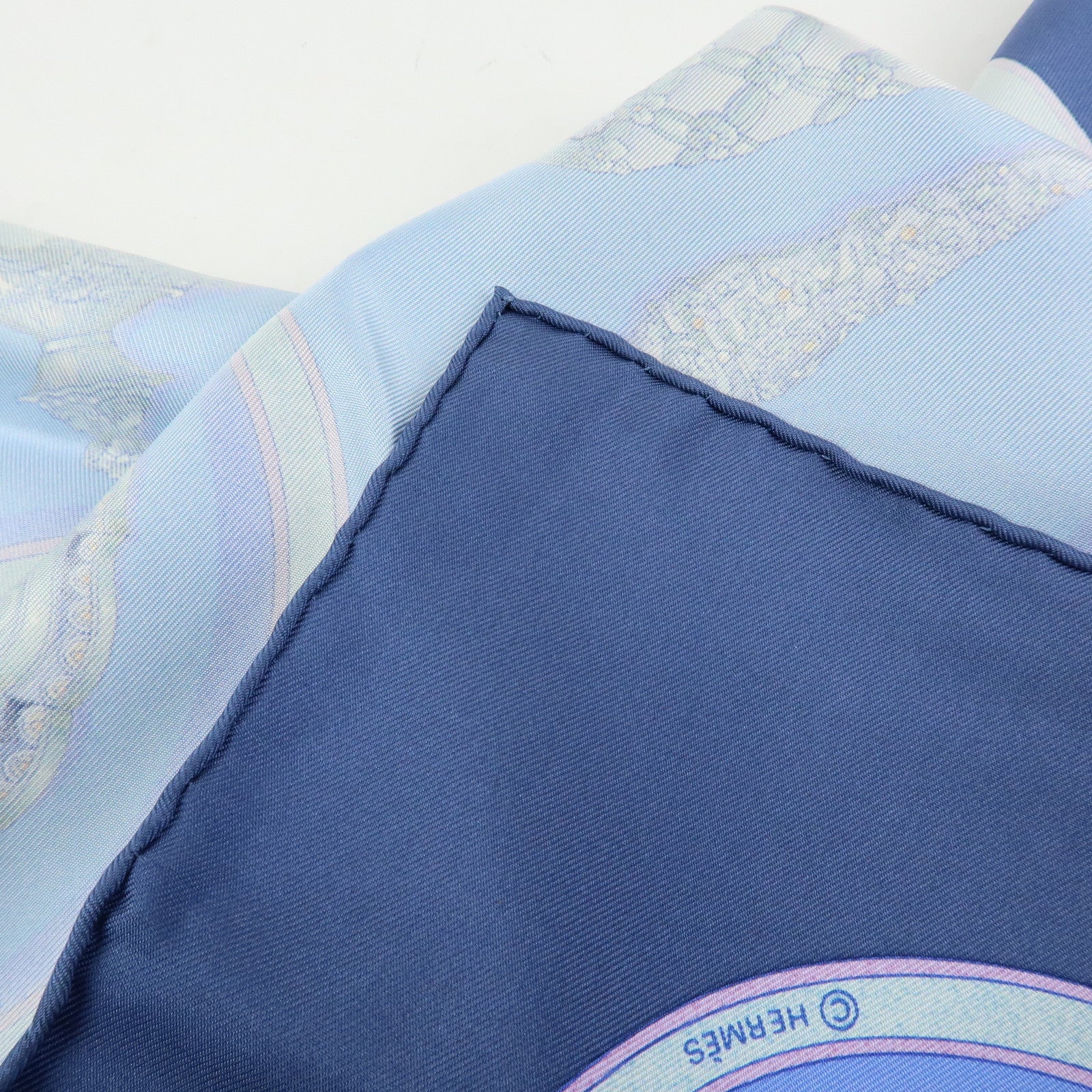 Hermes Carre 90 Silk 100% Scarf Pourvu qu'on ait l'ivresse Navy