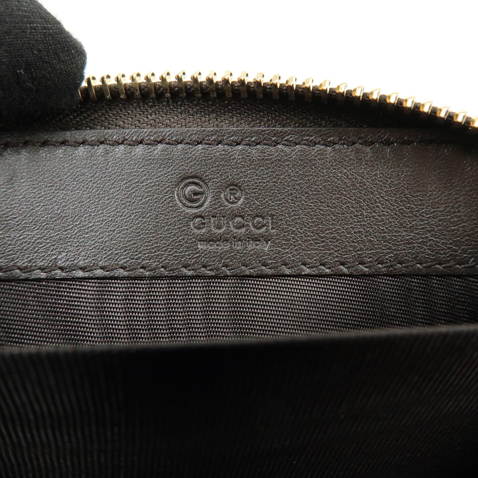 GUCCI Micro Guccissima Leather Coin Case Purse Dark Brown 449896