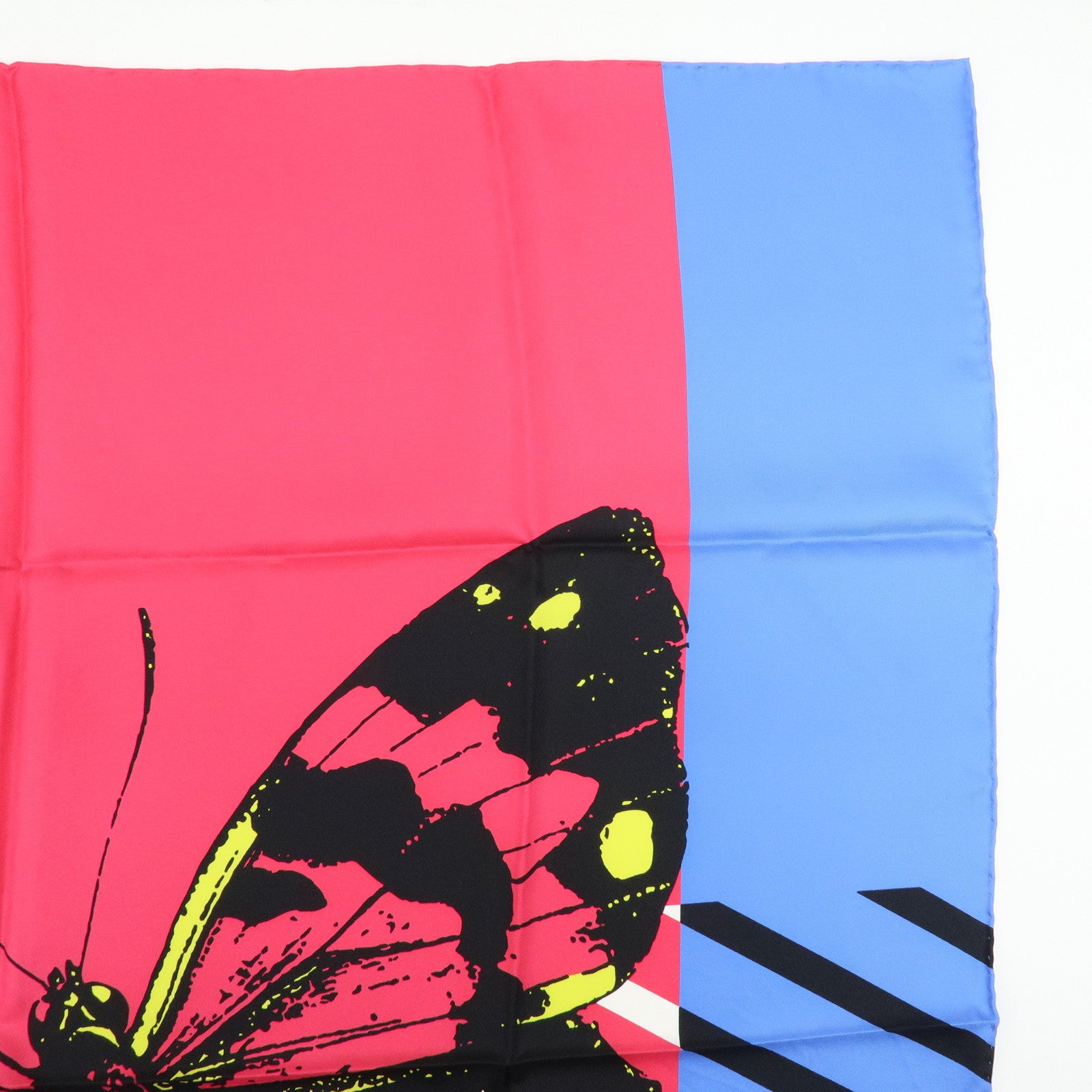 Christian Dior Silk 100% Butterfly Scarf Pink Blue