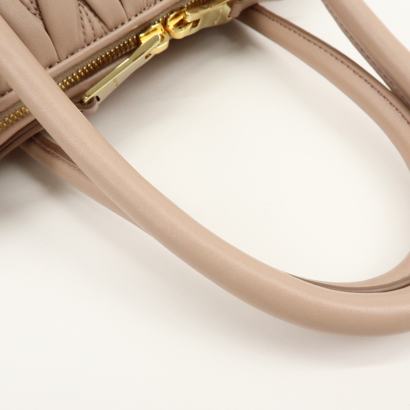 MIU MIU Matelasse Nappa Leather 2Way Hand Shoulder Bag Pink RLN059