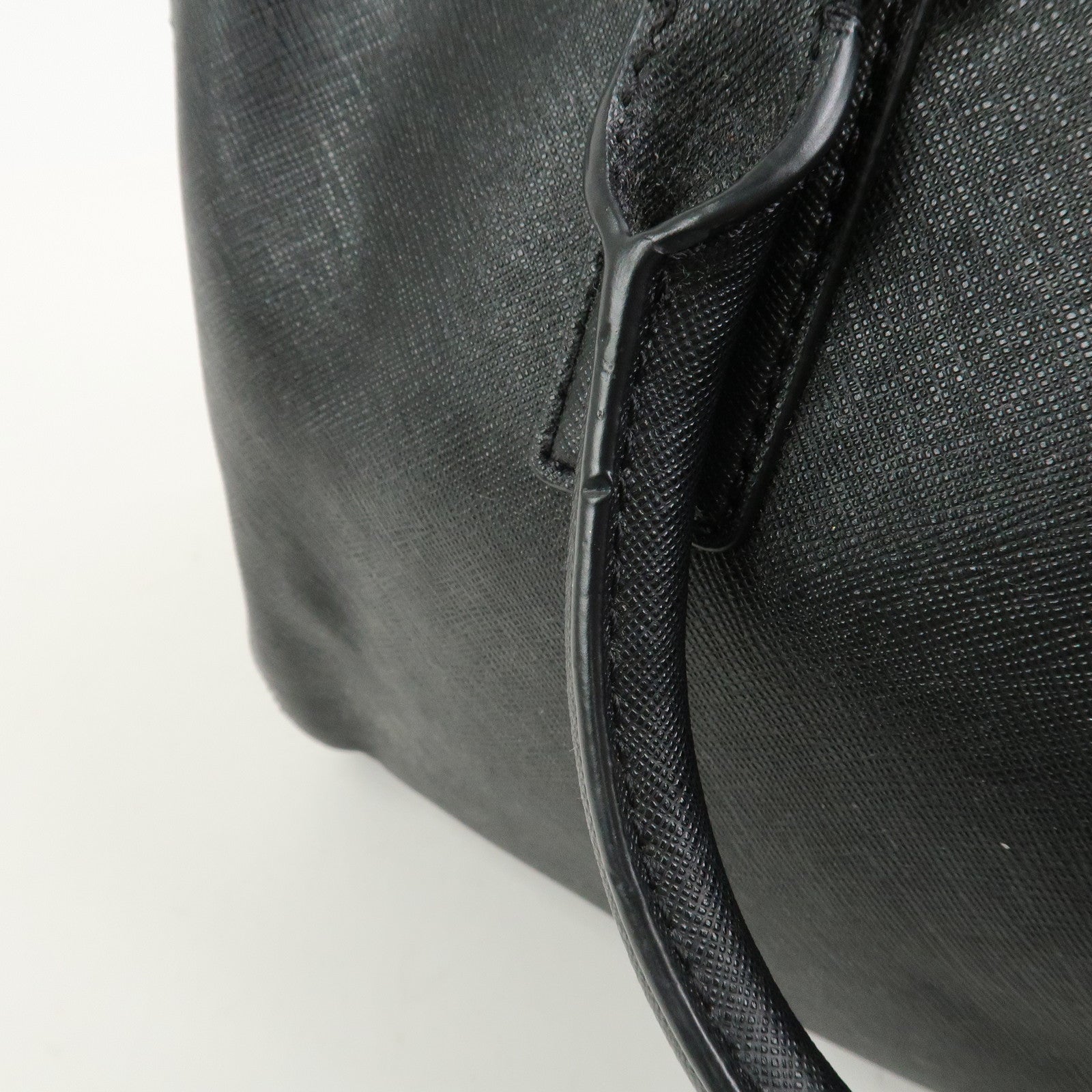 TORY BURCH Logo Leather 2Way Bag Hand Bag Shoulder Bag Black