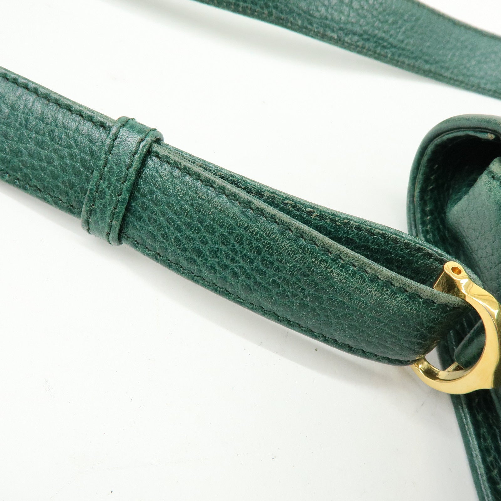 Cartier Must de Cartier Leather Flap Shoulder Bag Green