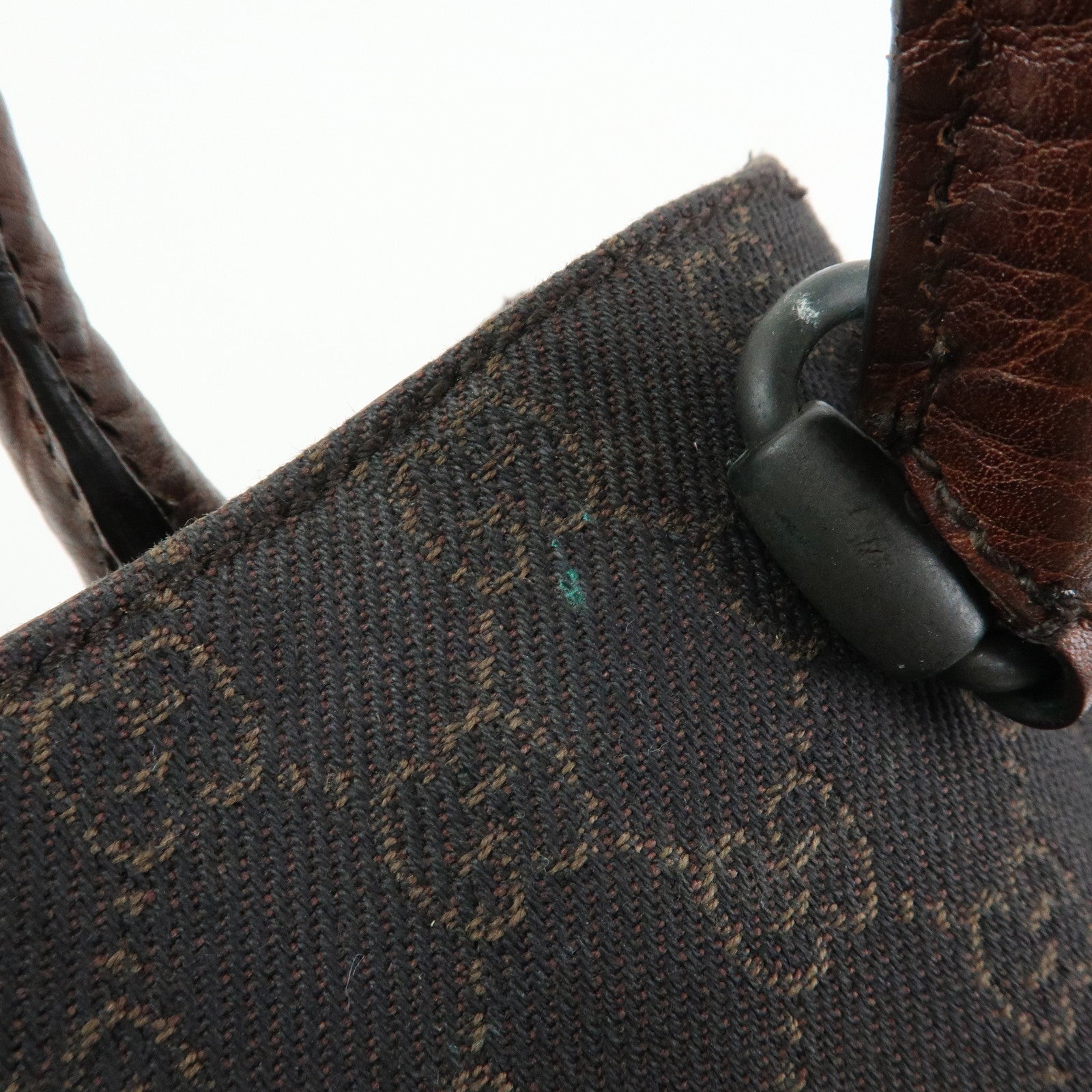 GUCCI Horsebit GG Canvas Leather Tote Bag Hand Bag Brown 101971