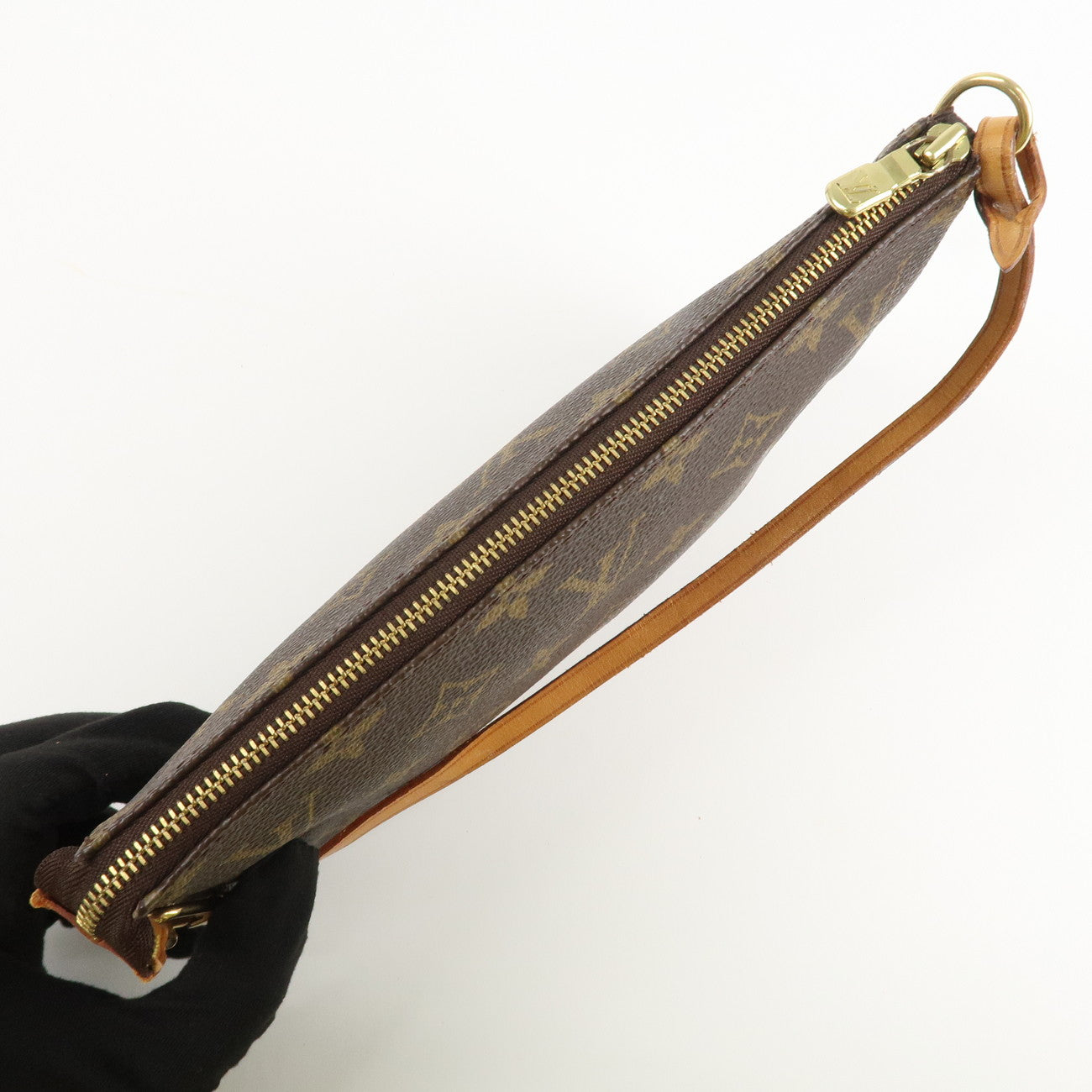 Louis Vuitton Monogram Pochette Accessoires Hand Bag Brown M51980 Used