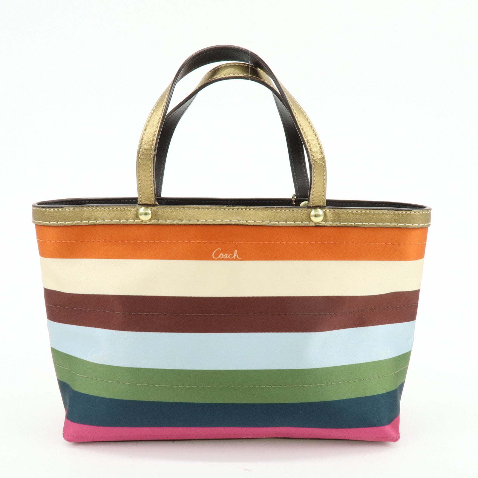 COACH Set of 3 Signature Canvas Leather Shoulder Bag Hand Bag