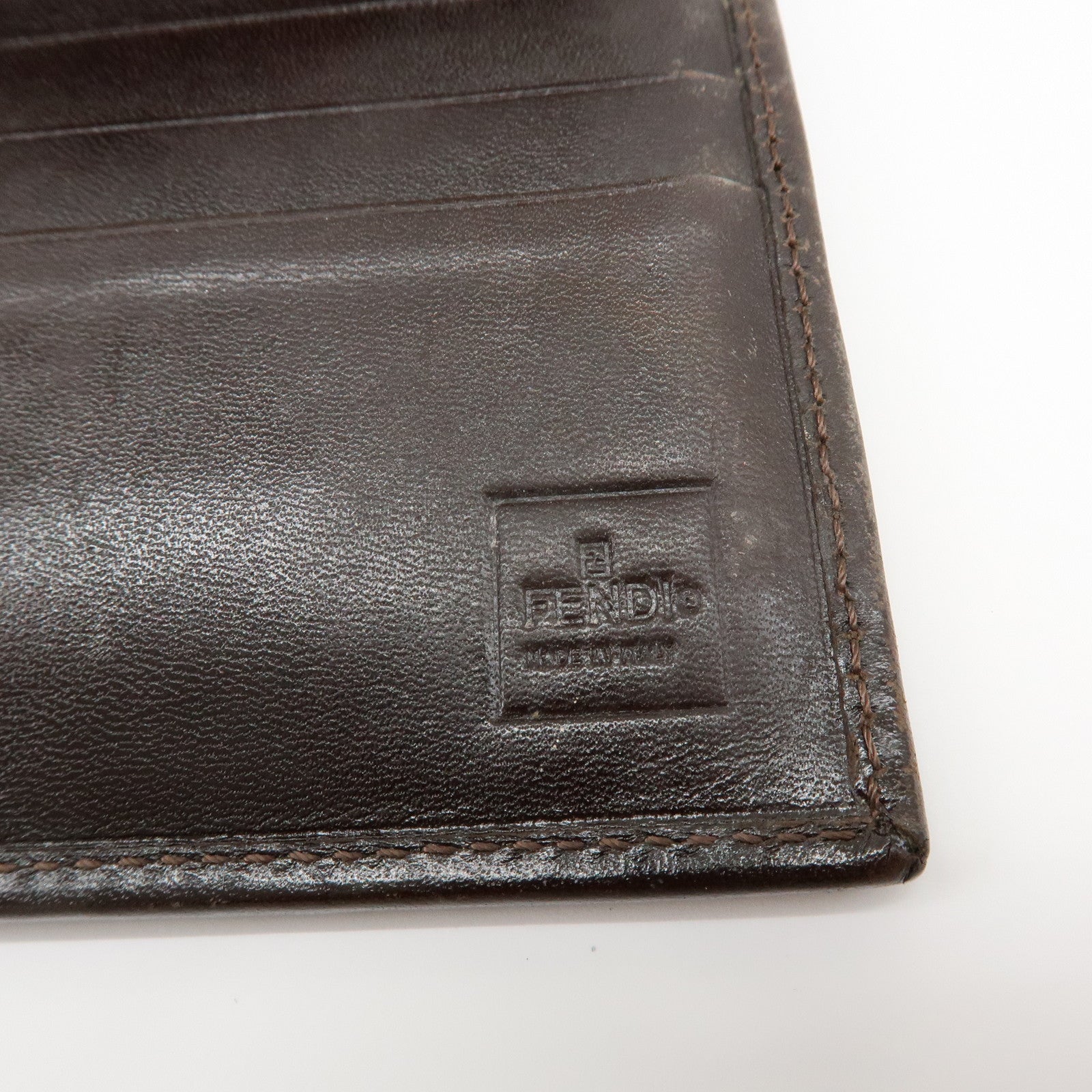 FENDI Zucca Set of 2 Canvas Compact Wallet Long Wallet 30729