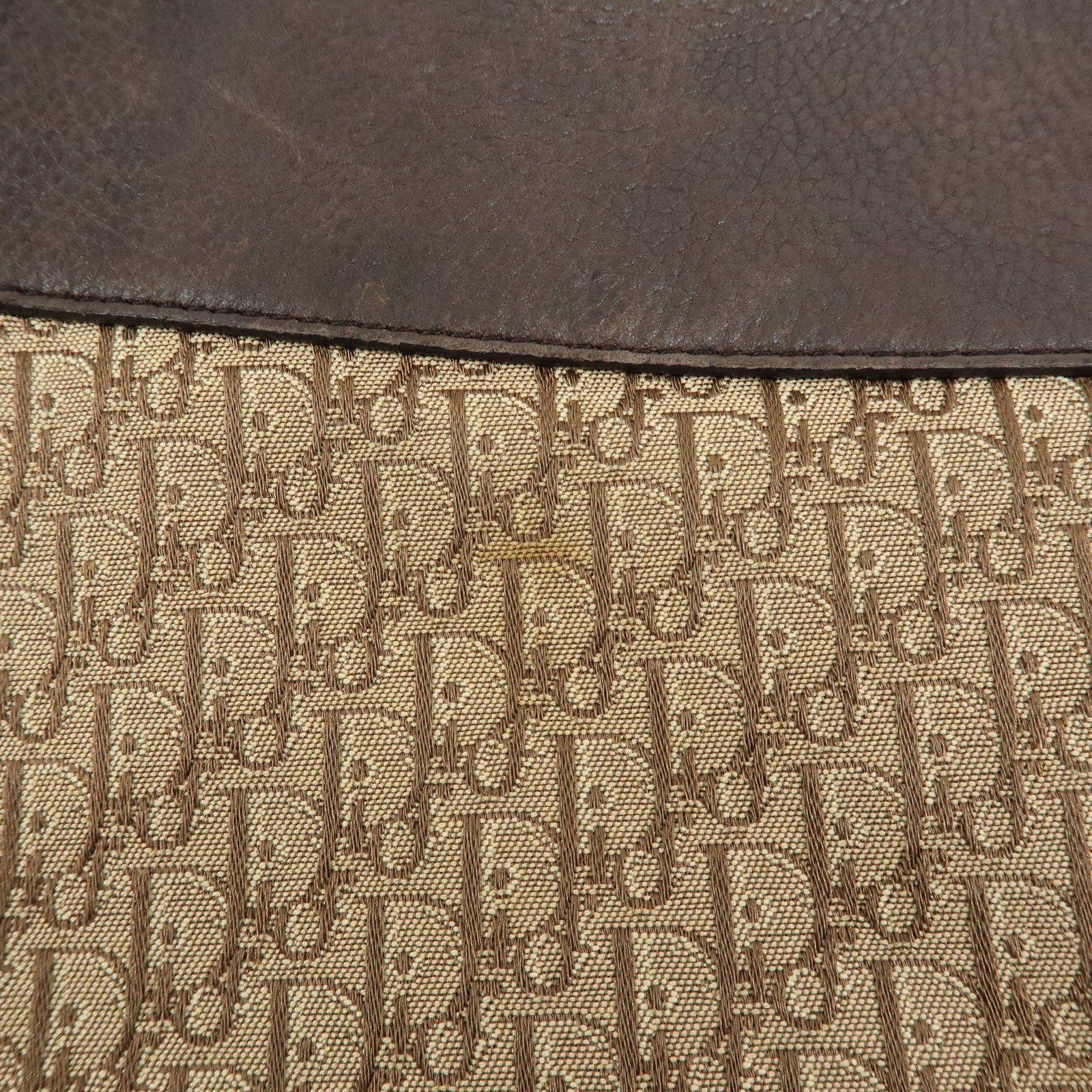 Christian Dior Street Chic Trotter Canvas Leather Shoulder Bag