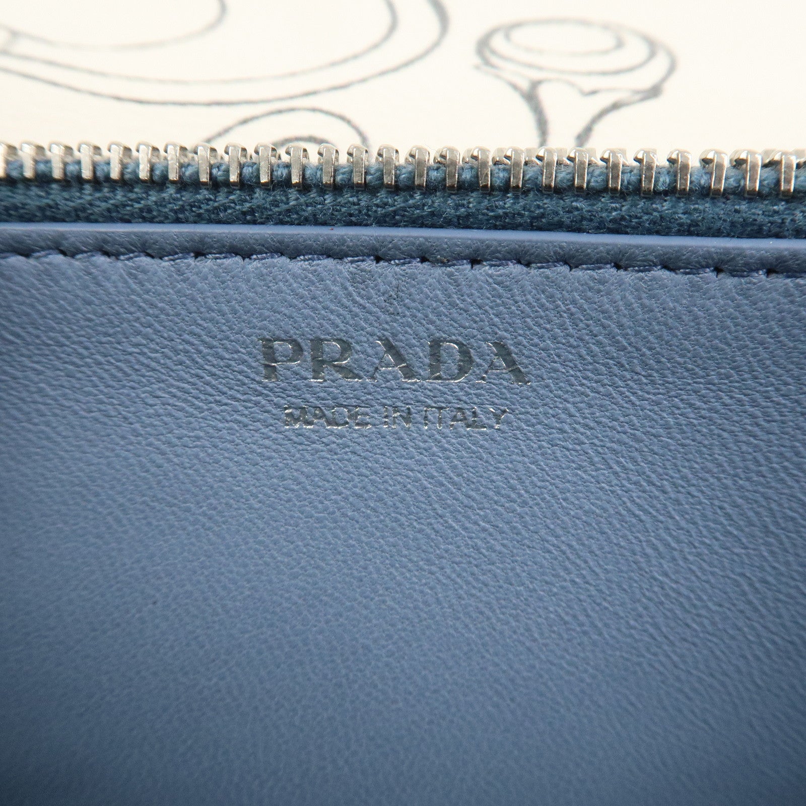 PRADA Leather Chain Shoulder Bag Crossbody Bag Rabbit Ivory 1BP012