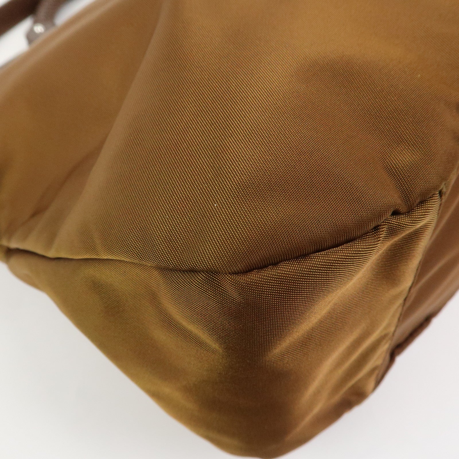 Ferragamo Nylon 2Way Bag Hand Bag Shoulder Bag Brown AU-21 C094