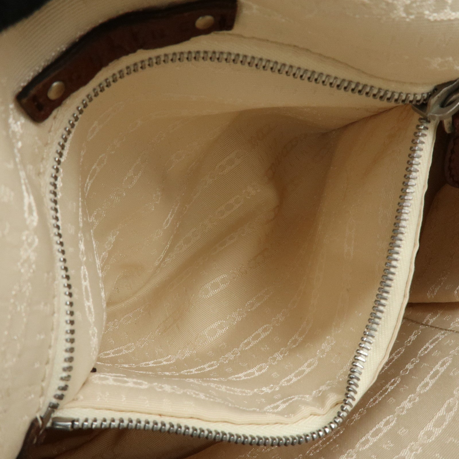 CELINE Tassel Leather Shoulder Bag Brown