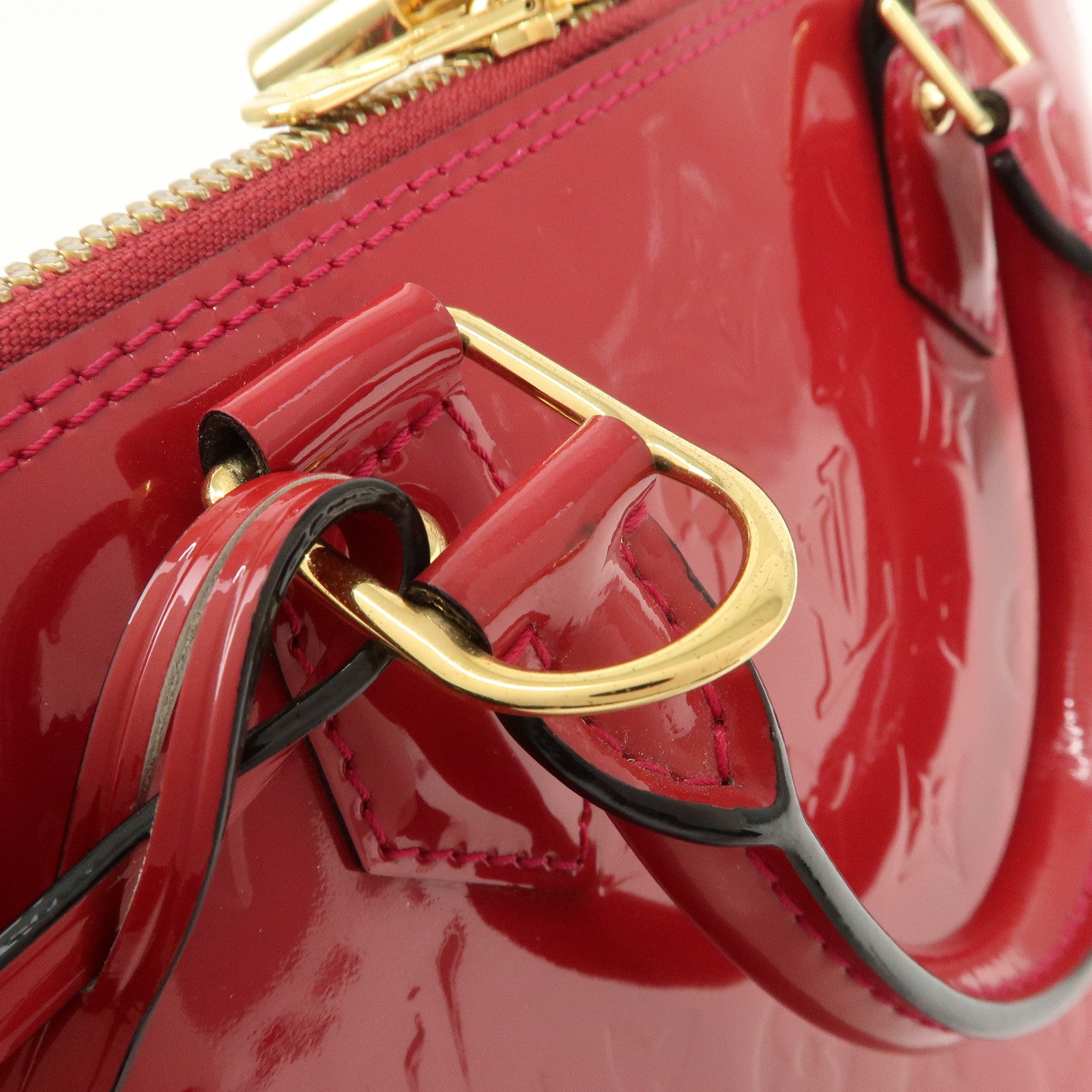 Louis Vuitton Monogram Vernis Alma PM Hand Bag Rose Indien M91770 Used