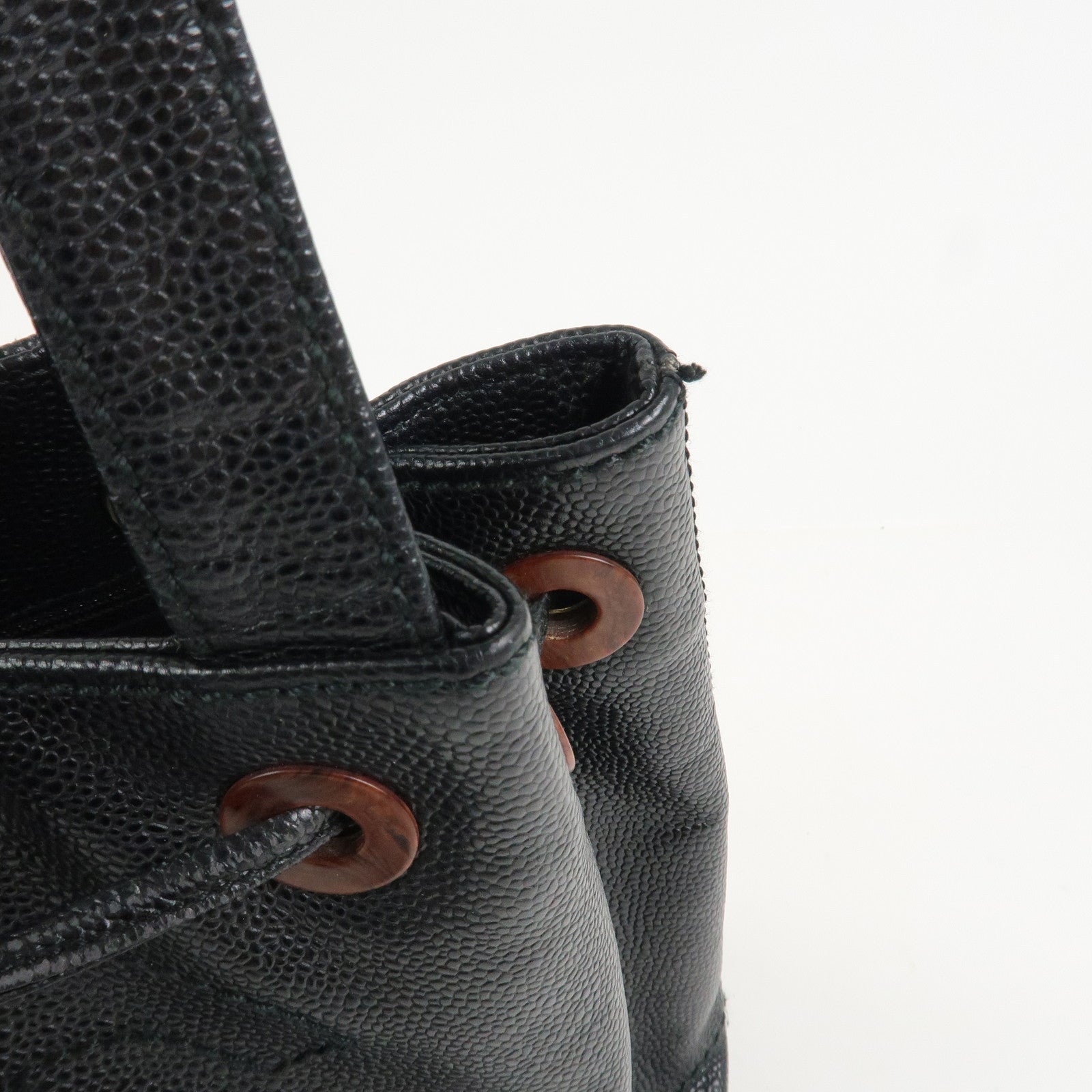 CHANEL COCO Mark Caviarskin Shoulder Bag Hand Bag Black