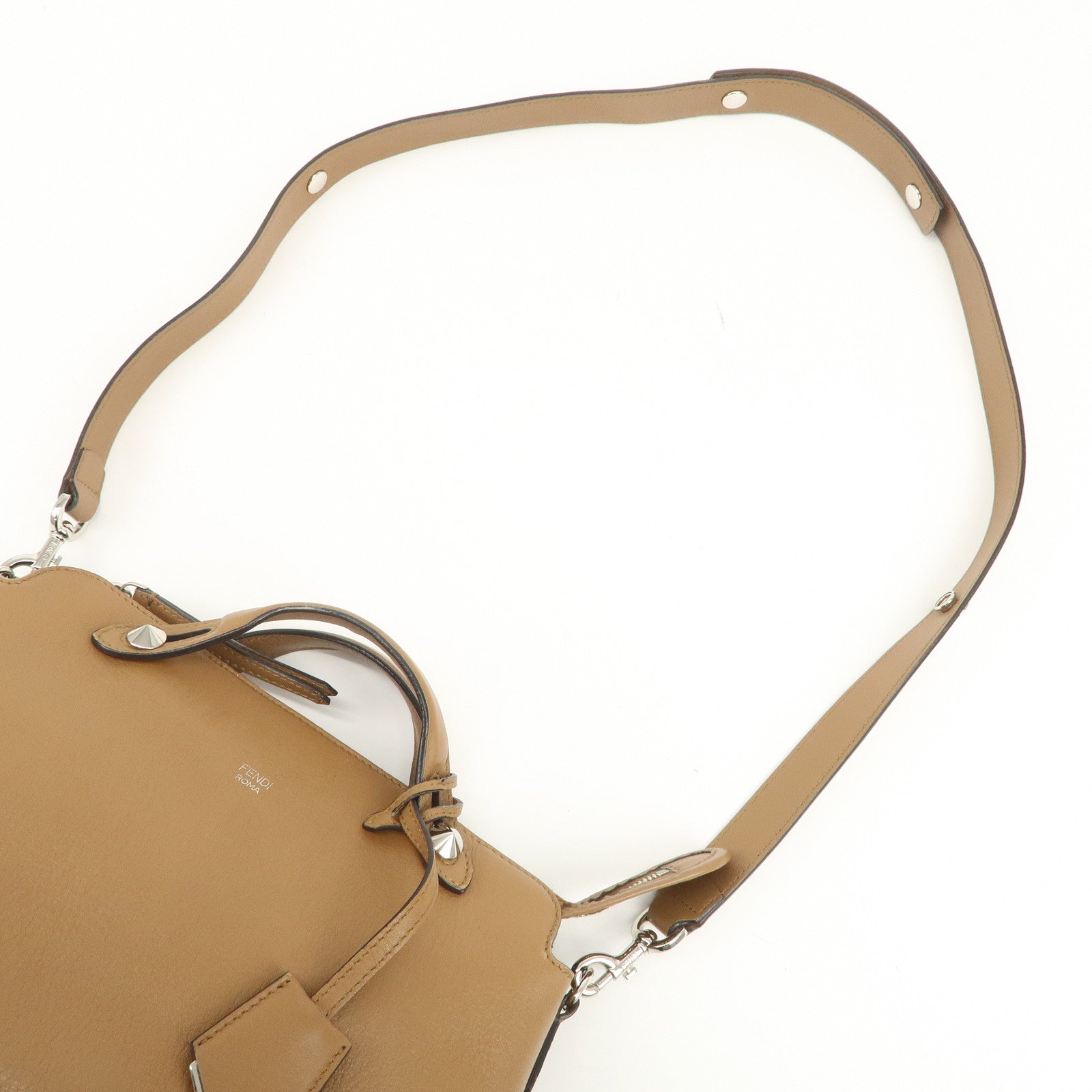 FENDI By The Way Leather 2Way Bag Hand Bag Shoulder Bag 8BL124