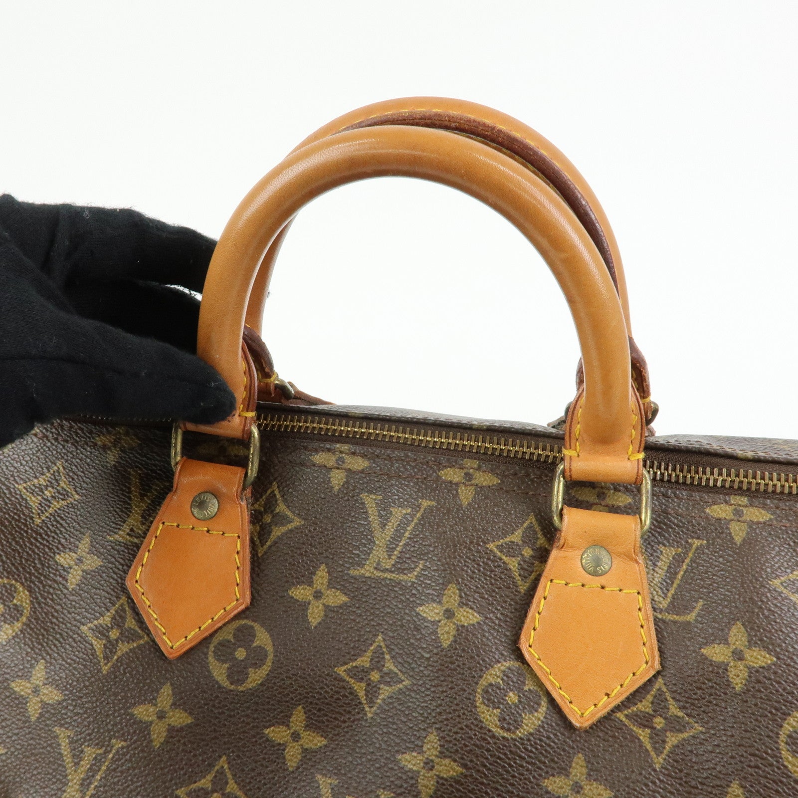 Louis Vuitton Monogram Speedy 40 Hand Bag Boston Bag Brown M41522