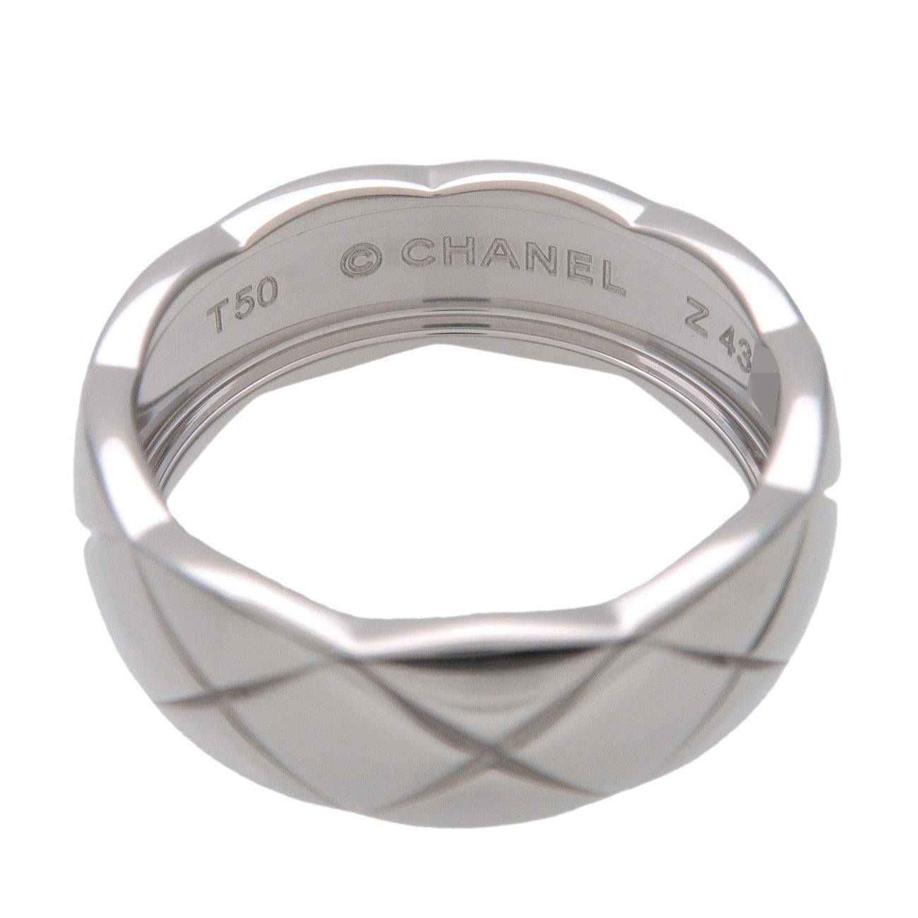 CHANEL COCO Crush Ring Medium 750WG White Gold #50 US5-5.5 J10570