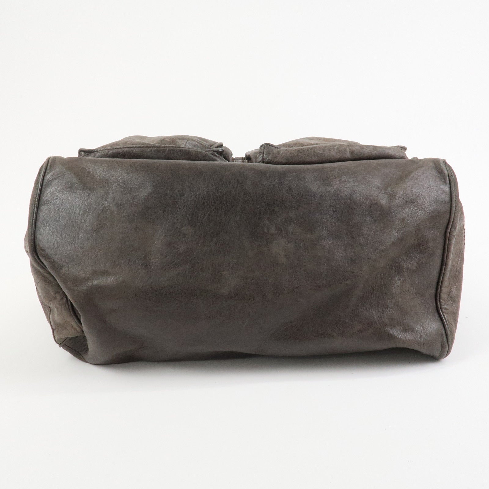 BALENCIAGA Rivacity Paper Bag Leather Tote Bag Brown 236084