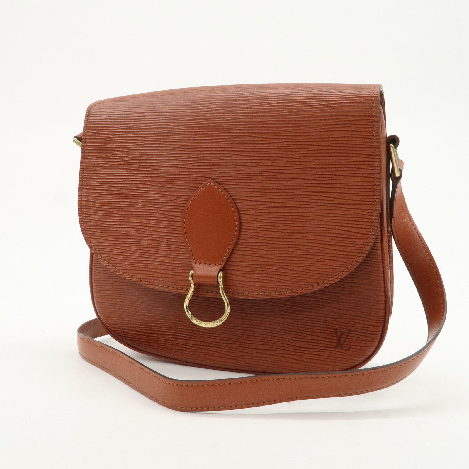 Louis Vuitton Epi Saint Cloud Shoulder Bag Kenya Brown M52193