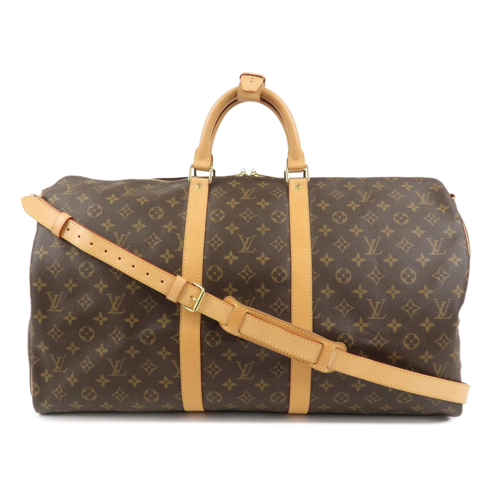 Louis Vuitton Monogram Keep All Bandouliere 55 Boston Bag M41414