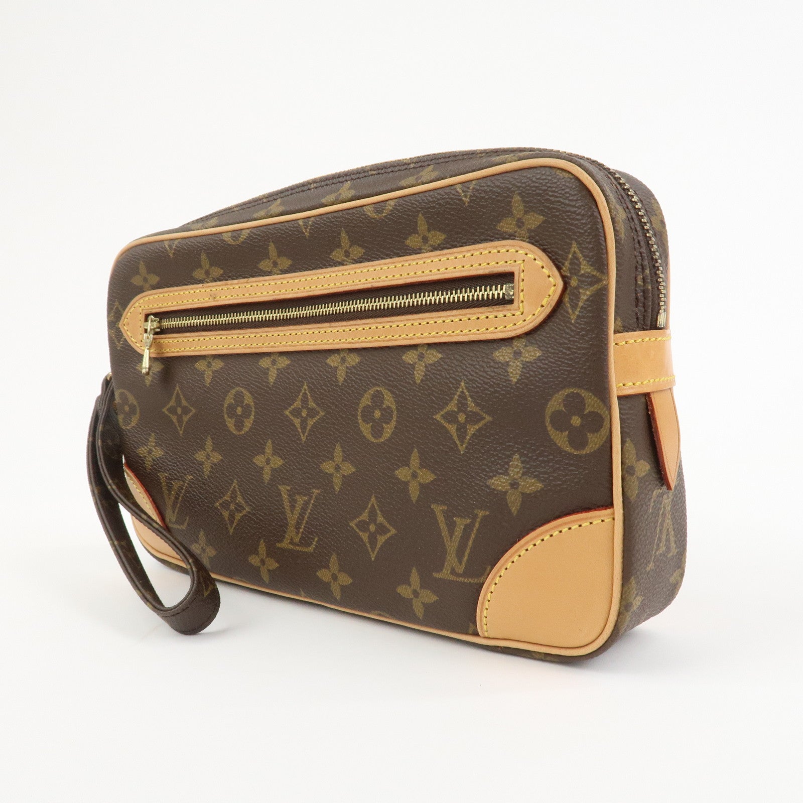 Louis Vuitton Monogram Marly Dragonne GM Clutch Bag Brown M51825