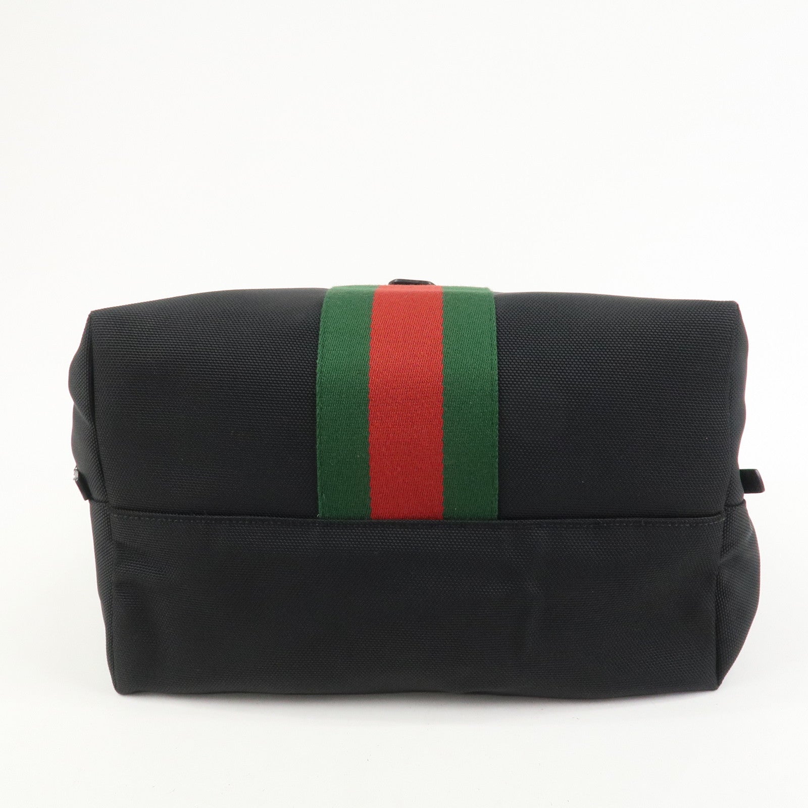GUCCI Sherry Canvas Leather Backpack Rucksack Black 619749