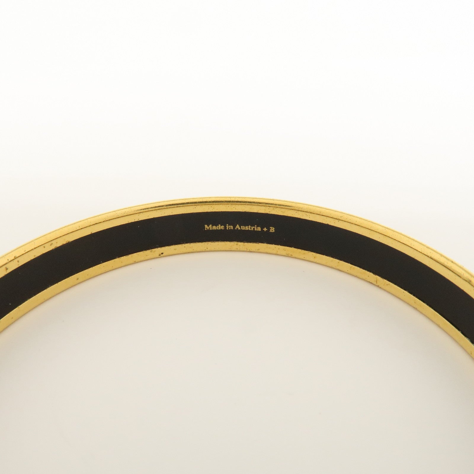HERMES Email PM Metal Bracelet Bangle Red Gold