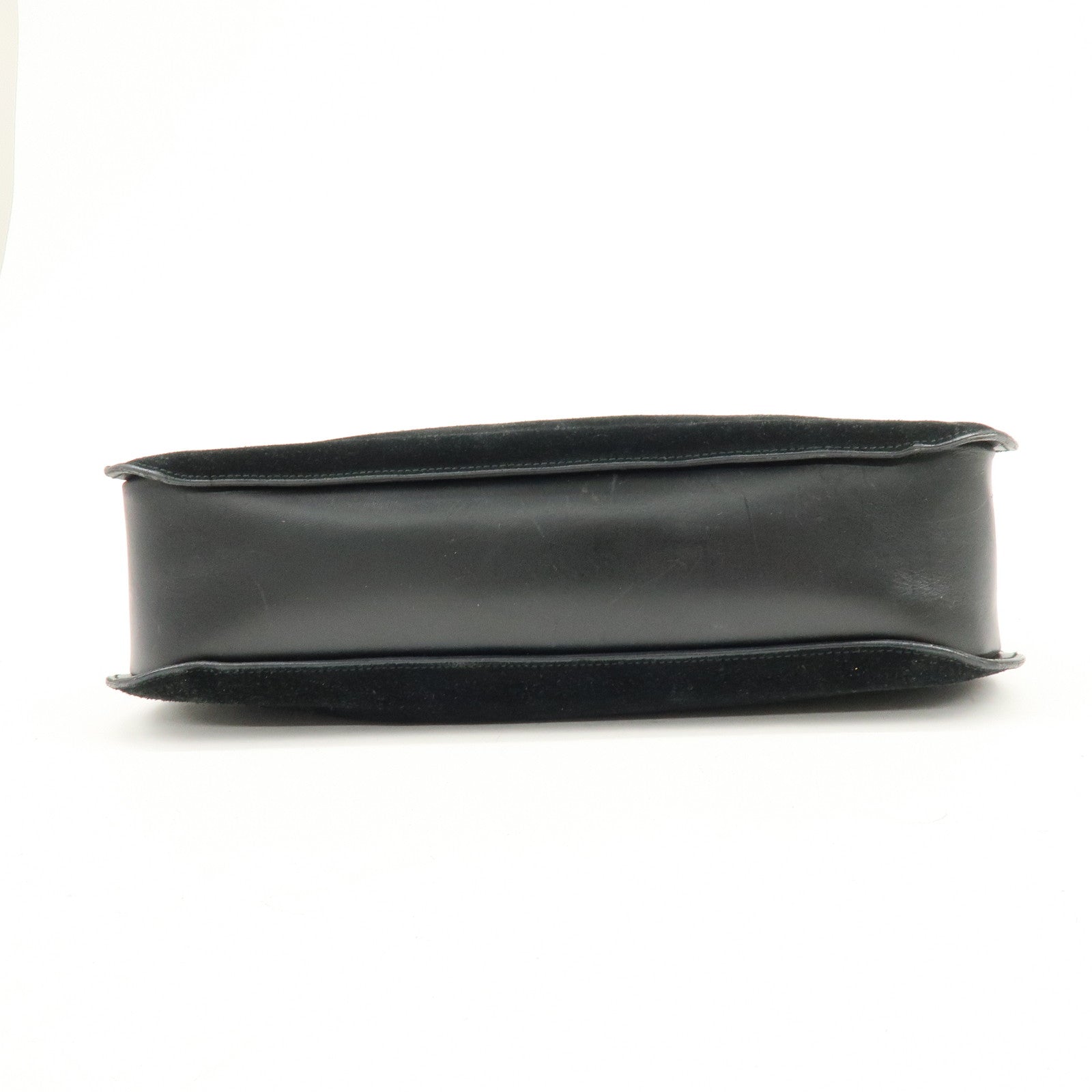GUCCI Suede Leather Shoulder Bag Hand Bag Black 001・3767