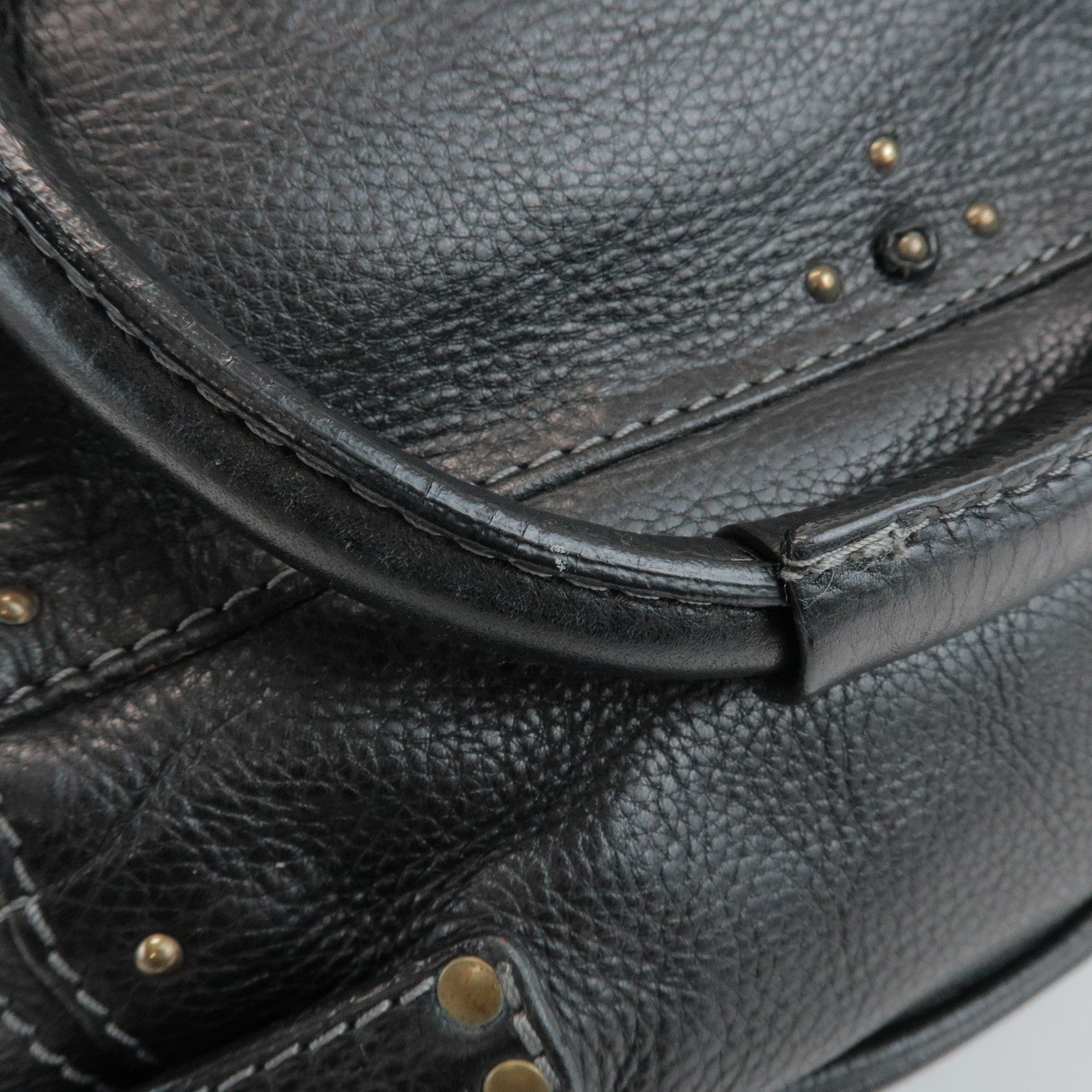 Chloe Paddington Leather Tote Bag Hand Bag Black