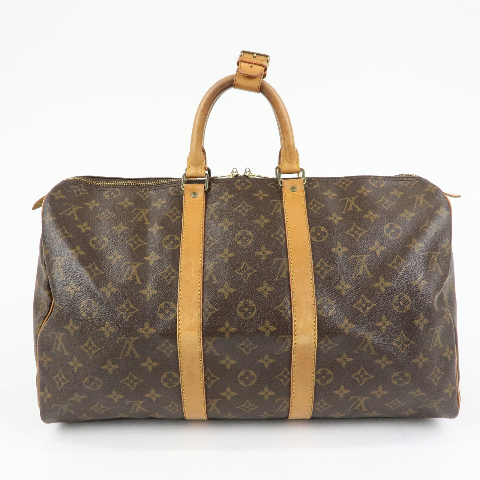 Louis Vuitton Monogram Keep All 45 Boston Bag Brown M41428