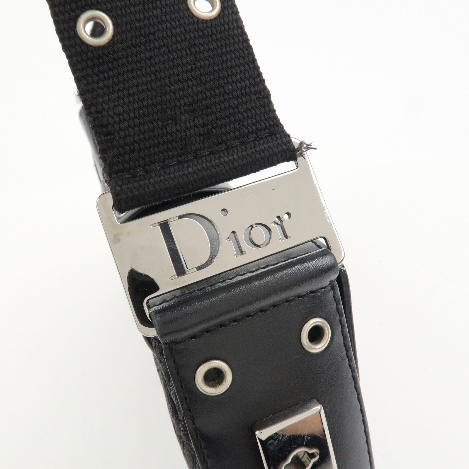 Christian Dior Trotter Street Chic Canvas Leather Shoulder Bag