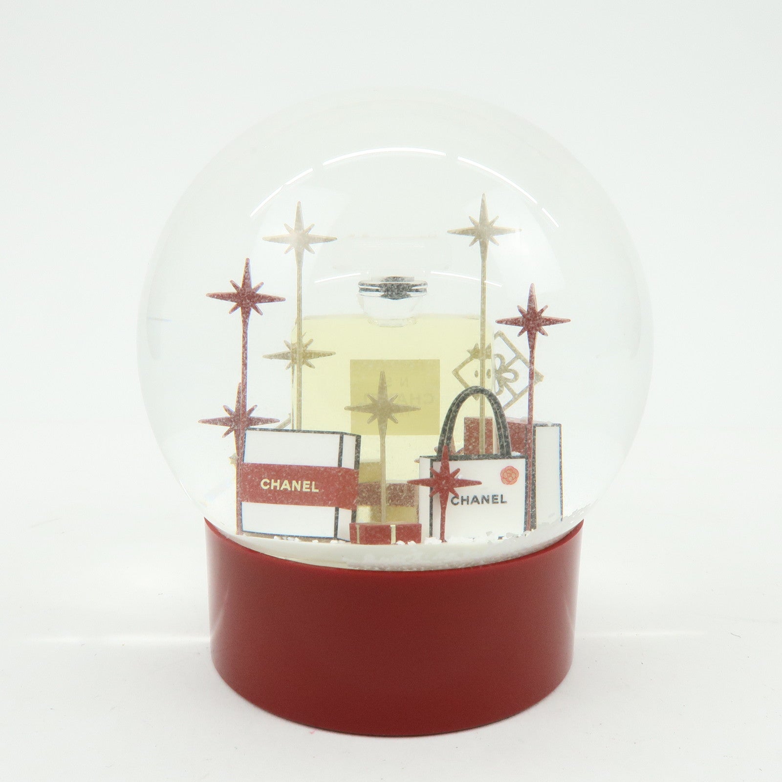 CHANEL Snow Dome No.5 Perfume Bottle Edition Bordeaux Clear